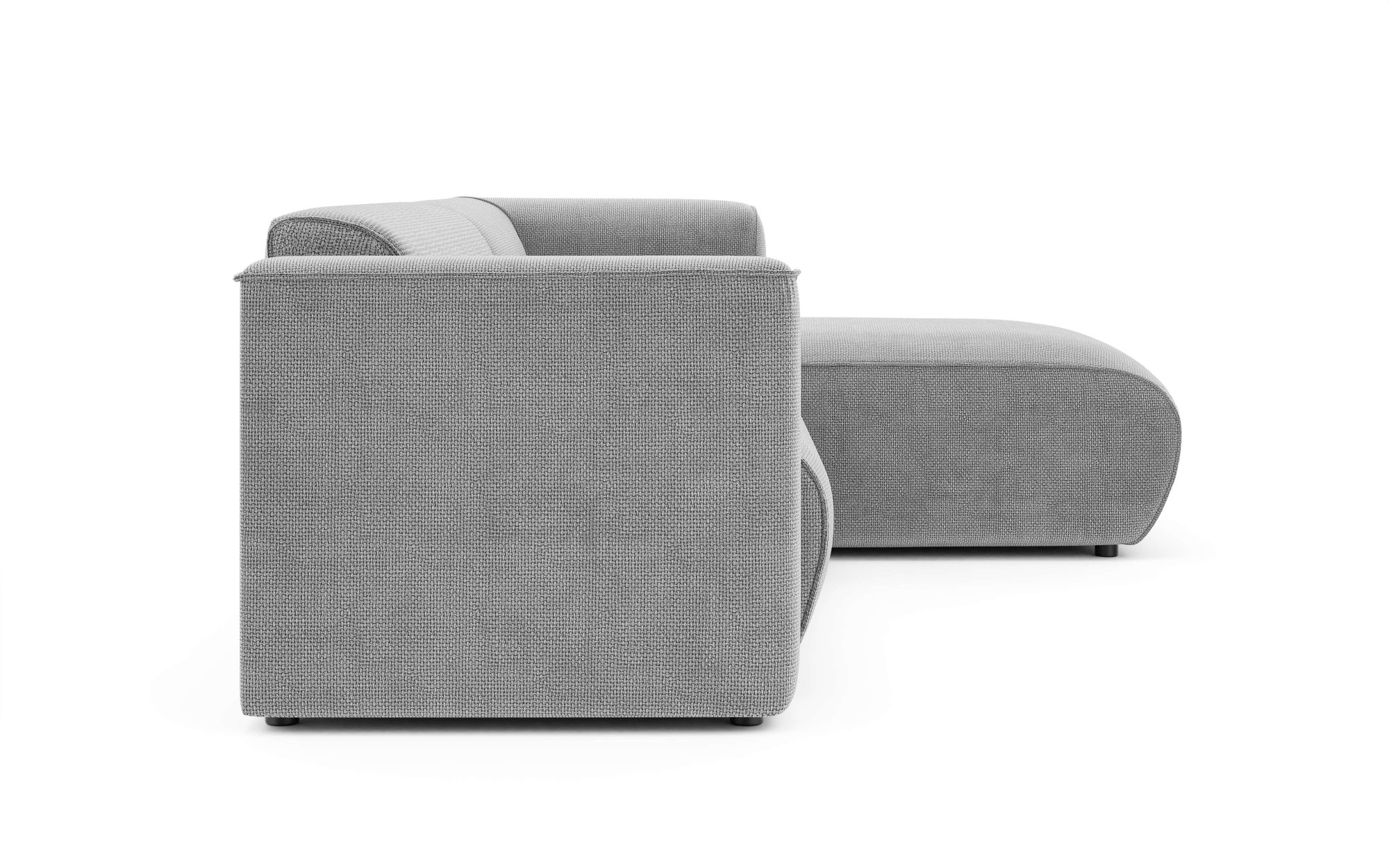 INOSIGN Ecksofa »MERID L-Form (257 cm), zeitlos & stilvolles Design,«, Aufwendig gepolstert, in Cord, Chenille und Struktur