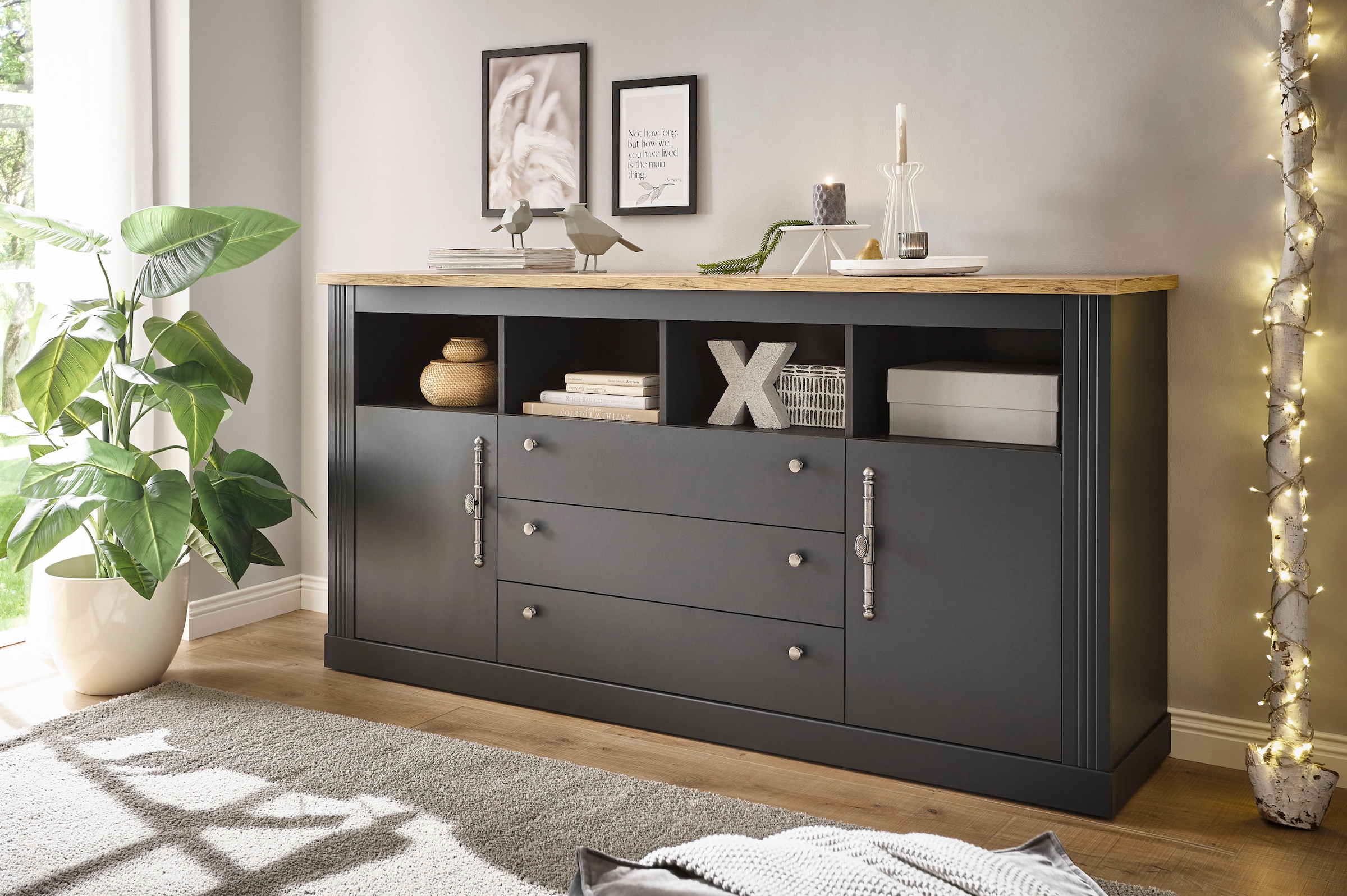 Home affaire Sideboard »WESTMINSTER BESTSELLER!«, (Breite ca. 193 cm), im romantischen Landhausstil