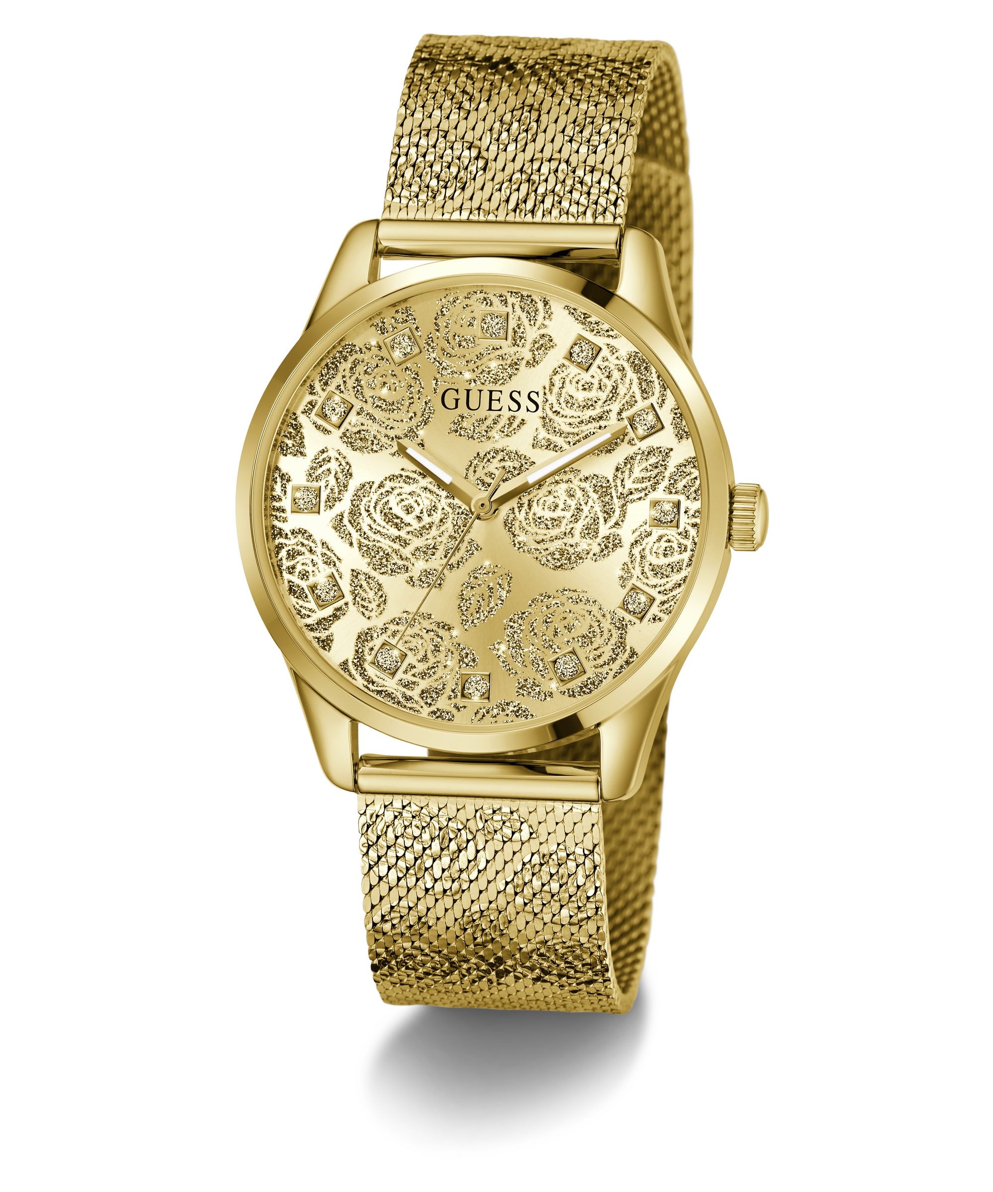 Guess Quarzuhr »CALLA« Armbanduhr, Damenuhr, Edelstahlarmband, analog