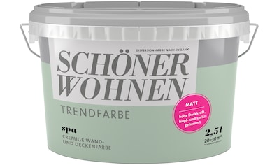 SCHÖNER WOHNEN-Kollektion Wand- und Deckenfarbe »Trendfarbe, matt«, 2,5 Liter, Spa,... kaufen