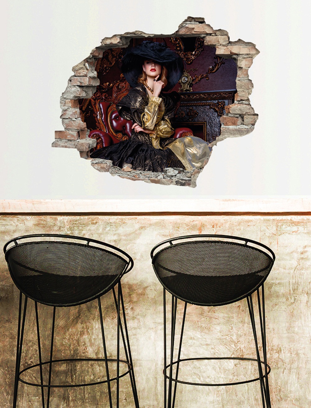 queence Wandtattoo »Frau« Wandsticker, Wandbild, selbstklebend, 3D, Wanddur günstig online kaufen