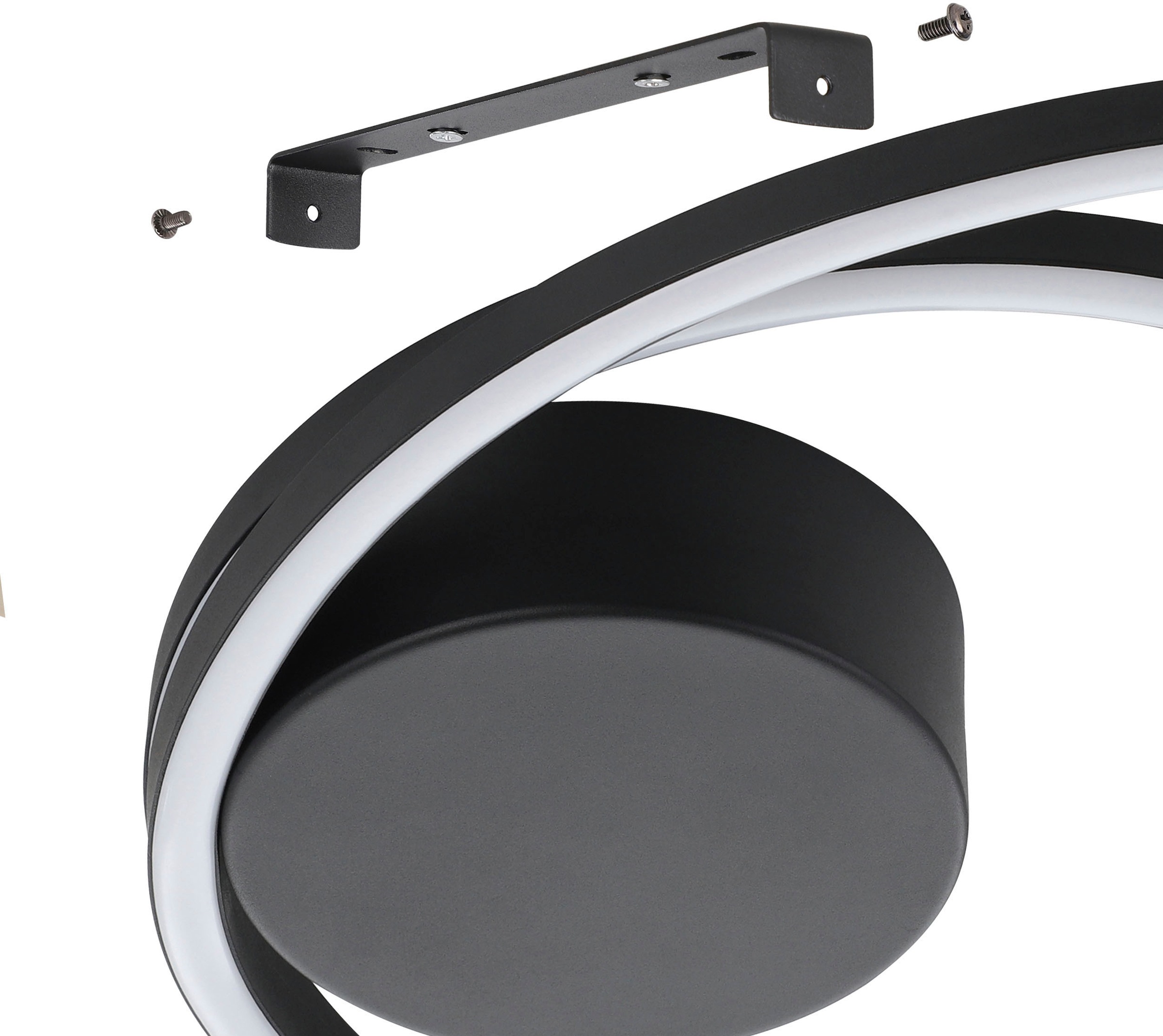EGLO Deckenleuchte »RUOTALE«, Leuchtmittel LED-Modul | LED fest integriert, Deckenleuchte in schwarz aus Alu, Stahl - 36W - Warmweiß