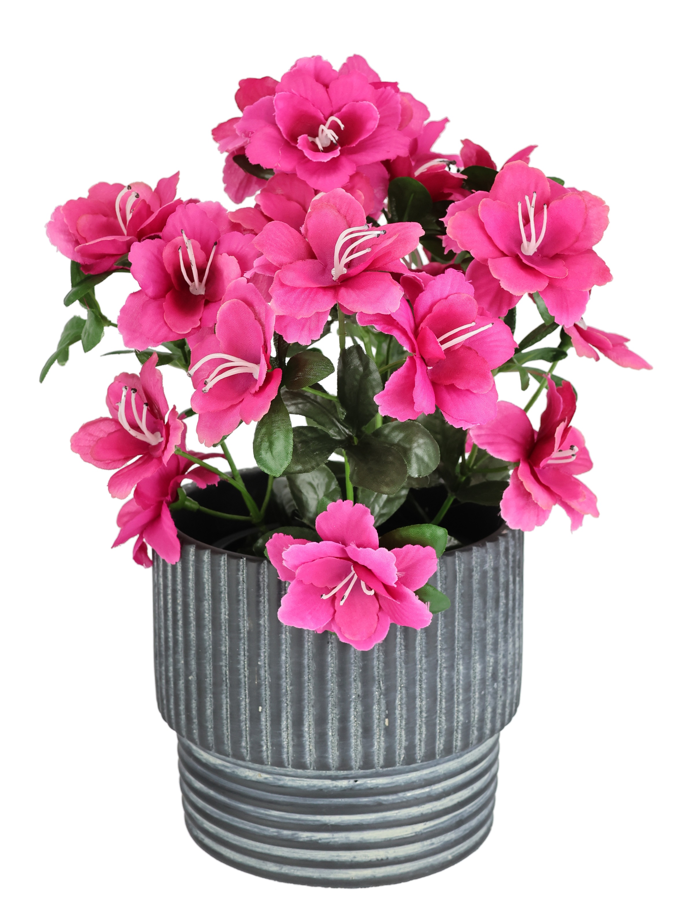 I.GE.A. Kunstblume »Azaleen im Übertopf 28cm Rhododendron Blumen künstlich Seidenblume« Topfpflanze Blühende Pflanze Blume Kunstpflanze Zimmerpflanze