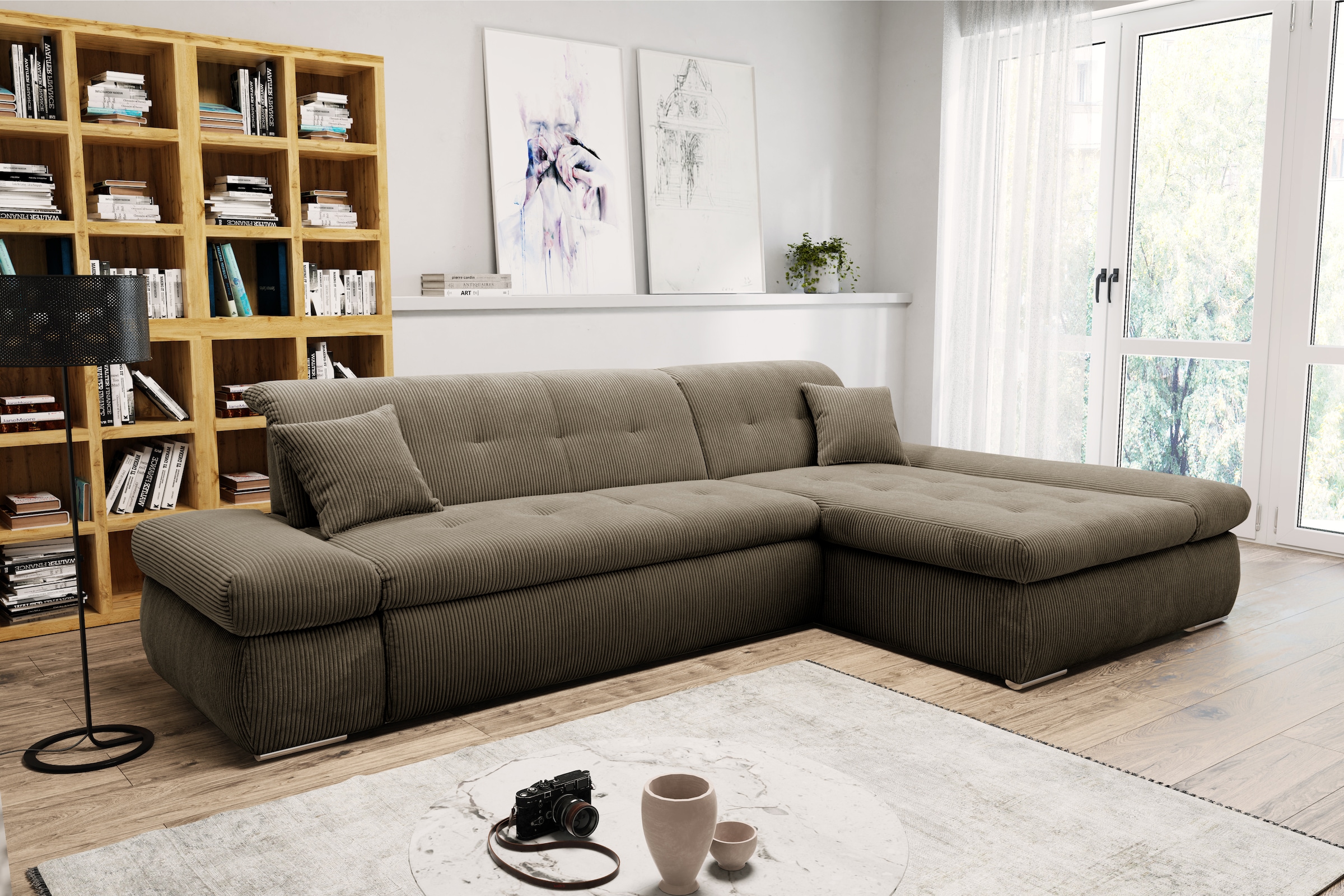 DOMO collection Ecksofa "Moric B/T/H 300/172/80 cm, auch in Cord, L-Form", günstig online kaufen