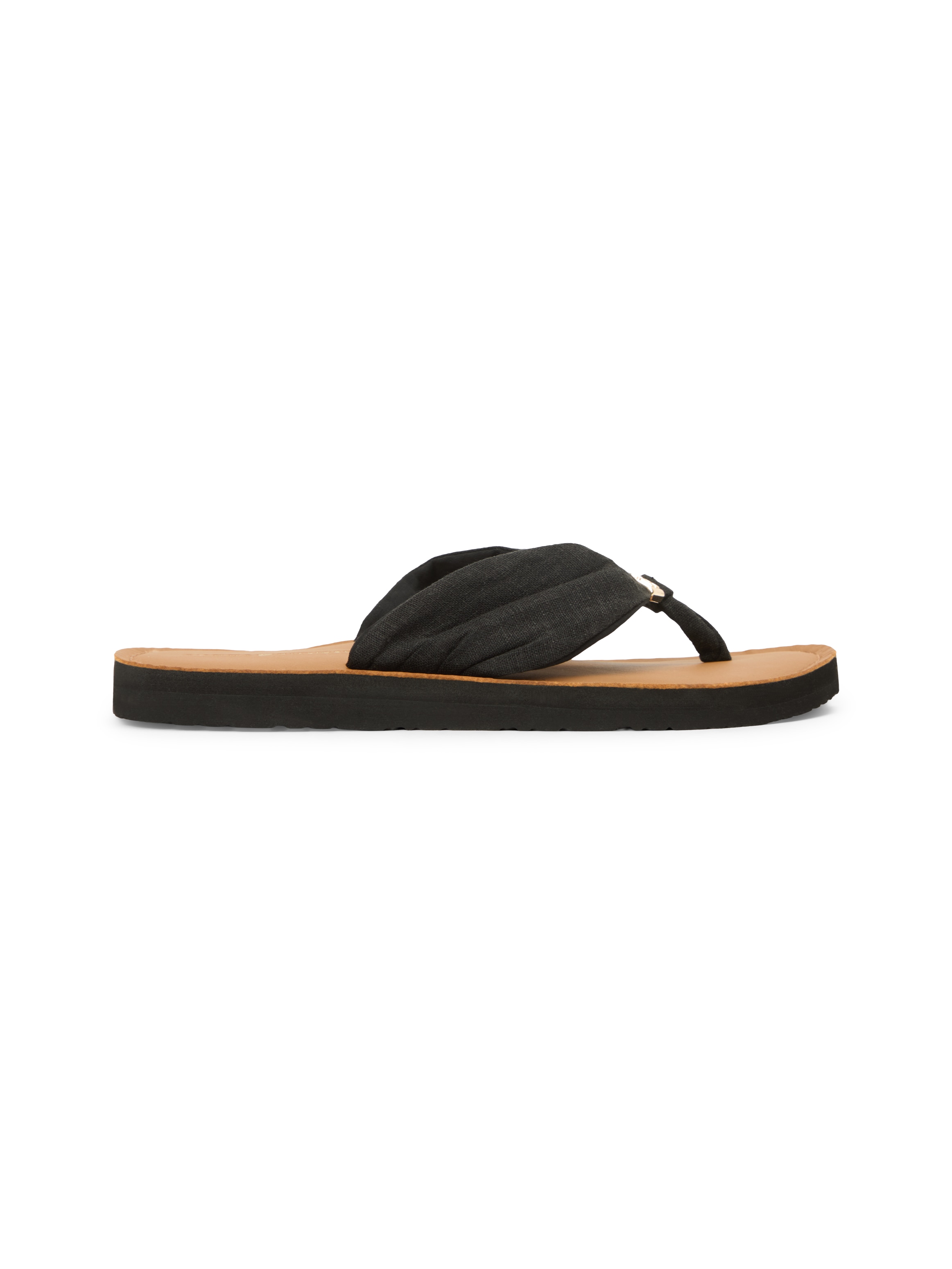Tommy Hilfiger Zehentrenner »TH LTR FOOTBED SUMMER SANDAL«  Sommerschuh, Strandschuh, Dianette, Flat mit Logoemblem