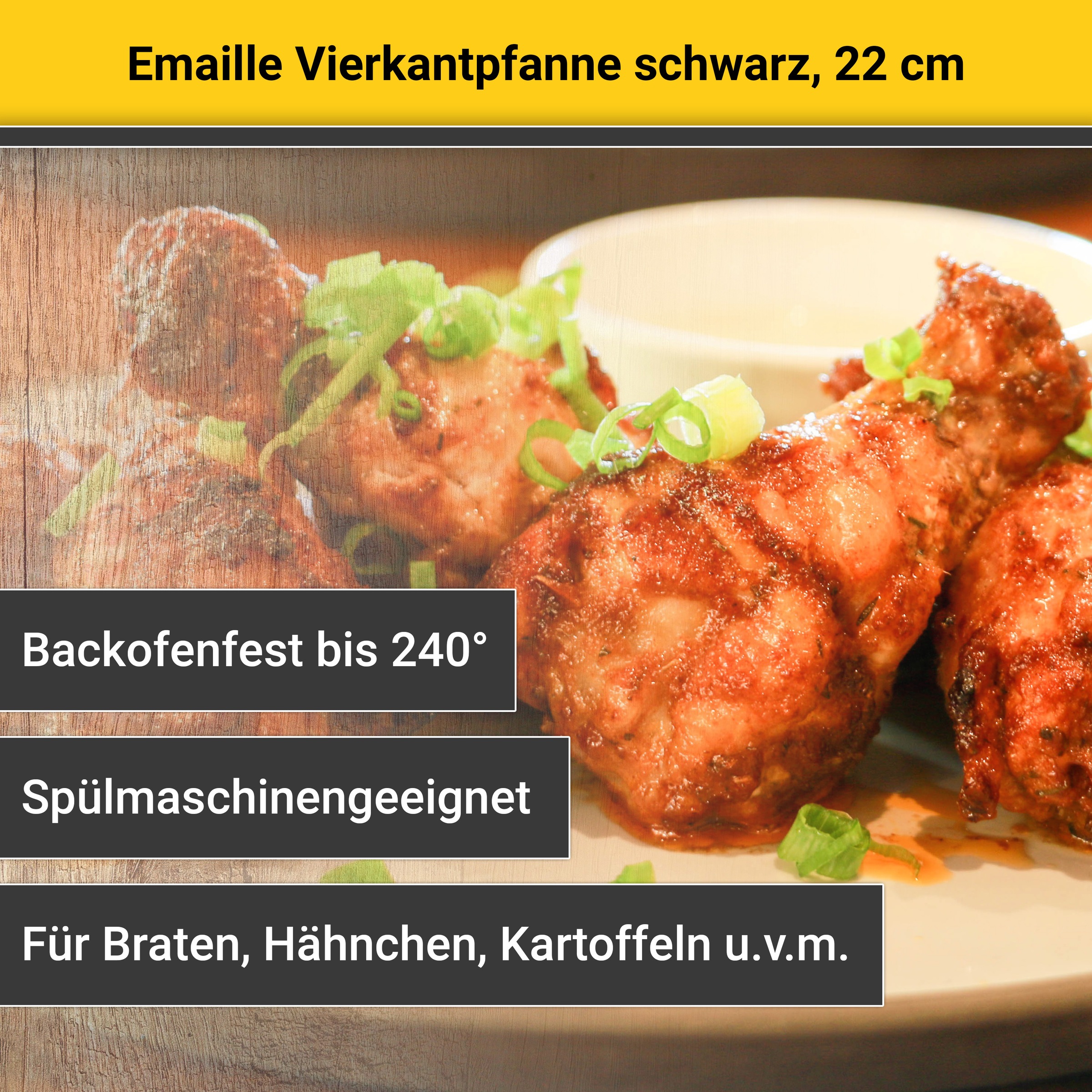 Krüger Auflaufform »Emaille, Backform« Emaille 1 Stk. tlg.