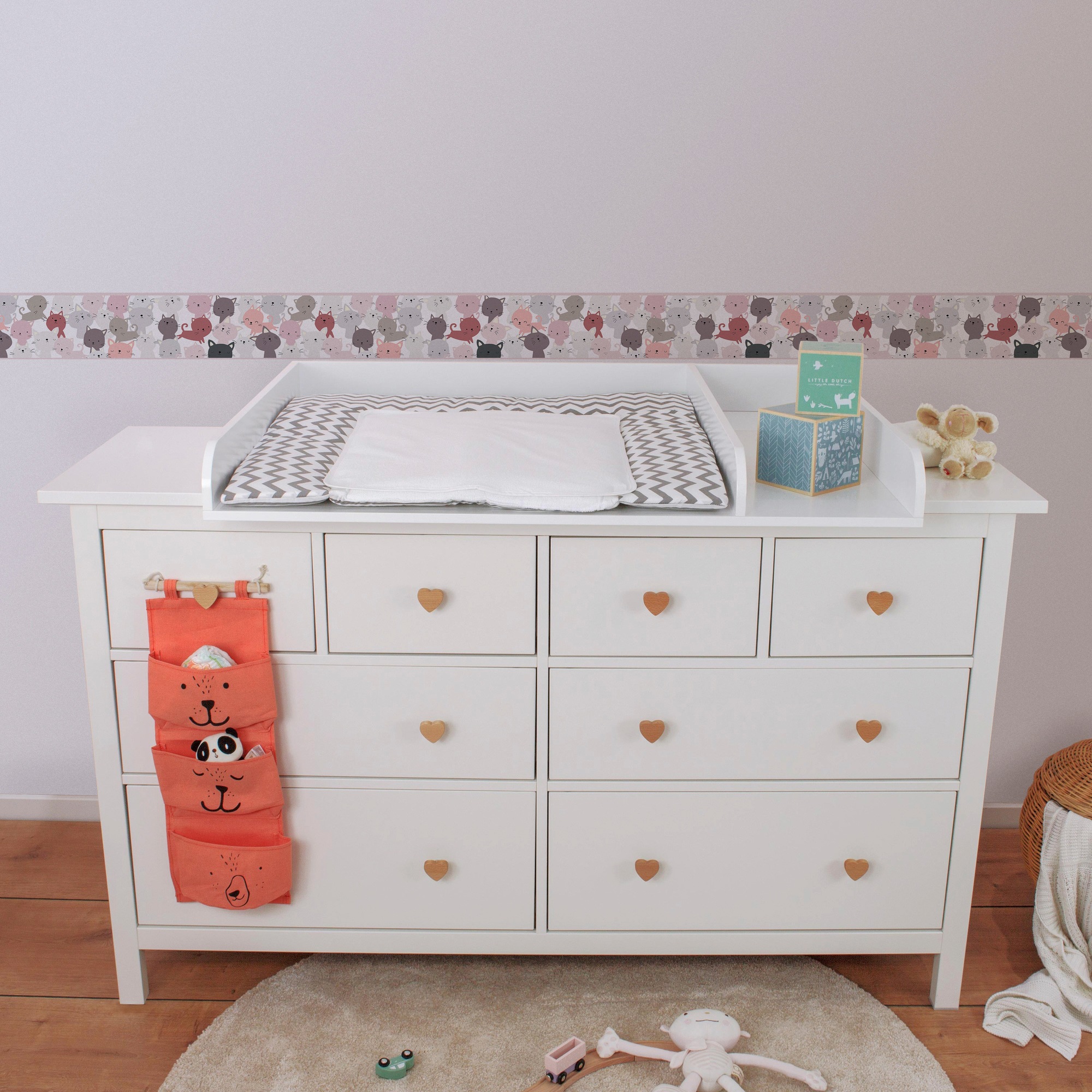 A.S. Création Bordüre »Little Cats«, Motiv-abstrakt-naturalistisch, Tapete Kinder Borte Wohnzimmer Schlafzimmer Küche Design Kinderzimmer