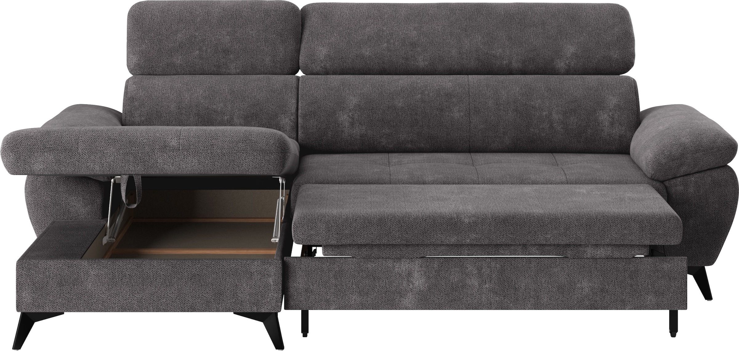COTTA Ecksofa »Hudson L-Form«, mit Kopfteilverstellung, wahlweise mit Bettfunktion & Bettkasten