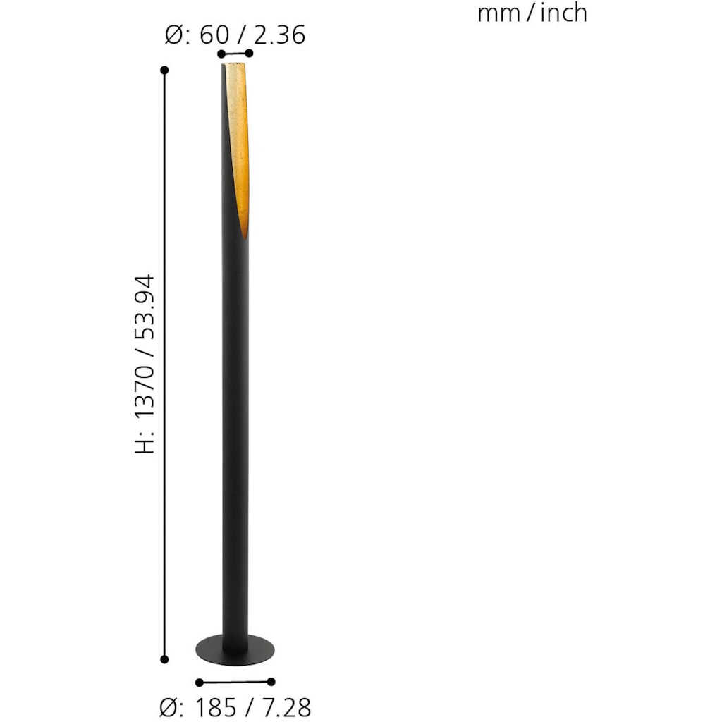 EGLO LED Stehlampe »BARBOTTO«, 1 flammig-flammig