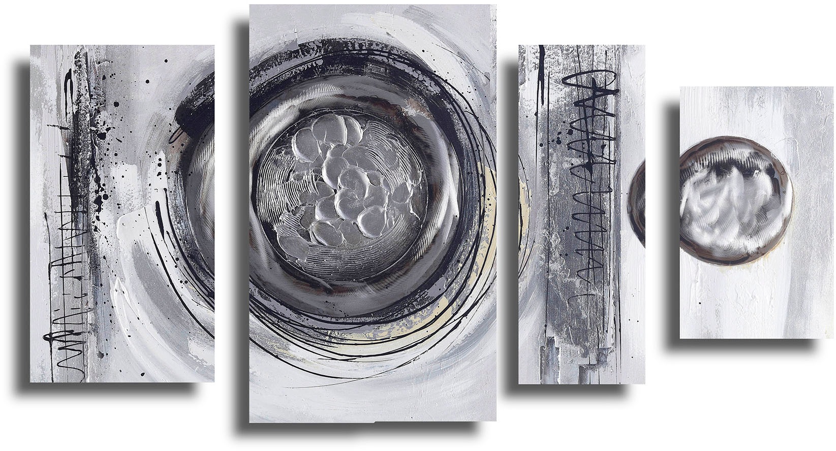 Bönninghoff Ölgemälde, Abstrakt-Abstrakte-Kunst-Gemälde-Formen, (1 St.), je günstig online kaufen