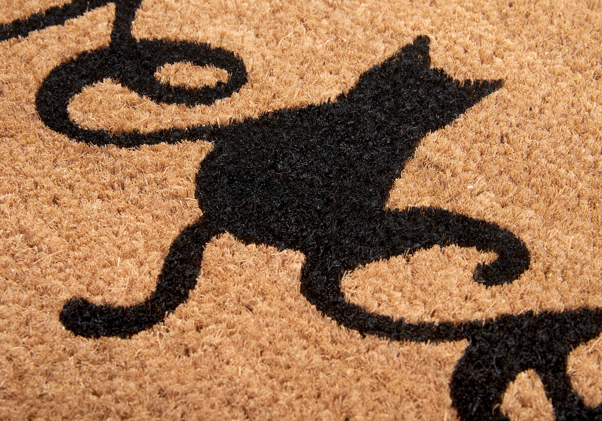 HANSE Home Fußmatte »Mix Mats Kokos Cat Paws Welcome, Türmatte«, rechteckig, 15 mm Höhe, Kokos, Schmutzfangmatte, Outdoor, Rutschfest, Innen, Kokosmatte, Flur