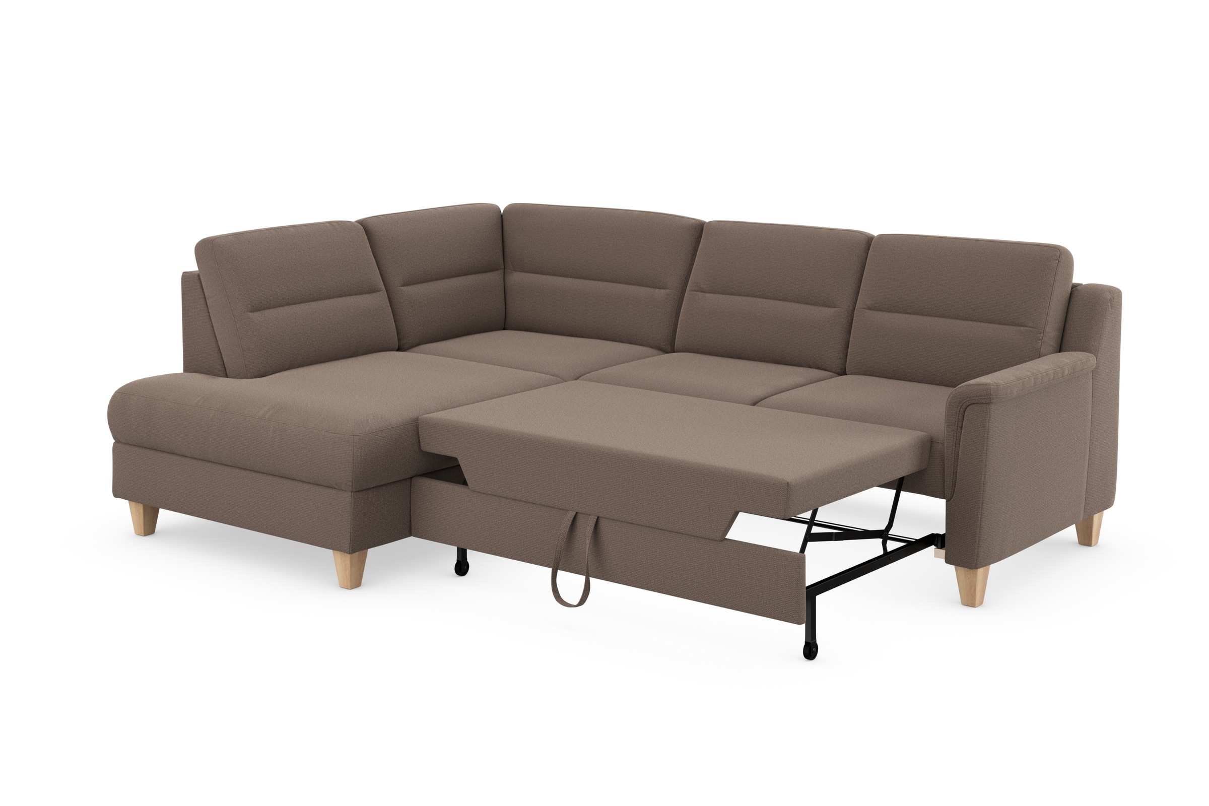sit&more Ecksofa »Farö L-Form«, inklusive Federkern, wahlweise mit Bettfunktion und Bettkasten