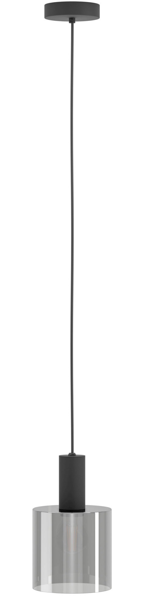 EGLO Hängeleuchte »GOROSIBA Pendellampe - Stahl - E27 - 1X40W - IP20« E27 1 Stk. Hängelampe, Deckenlampe, Wohnzimmer, Esszimmer, H110 x Ø15 cm