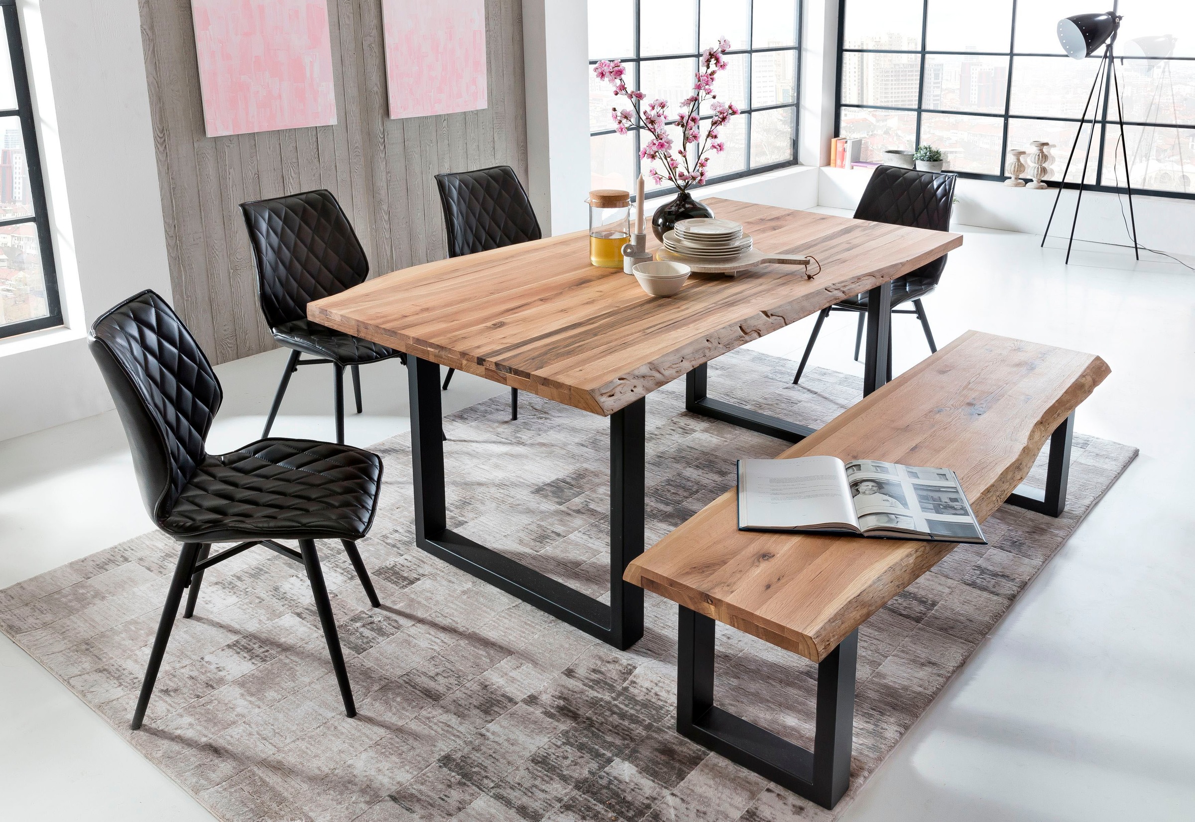 2. Bild von Home affaire Esstisch »Tristan«, mit Baumkante