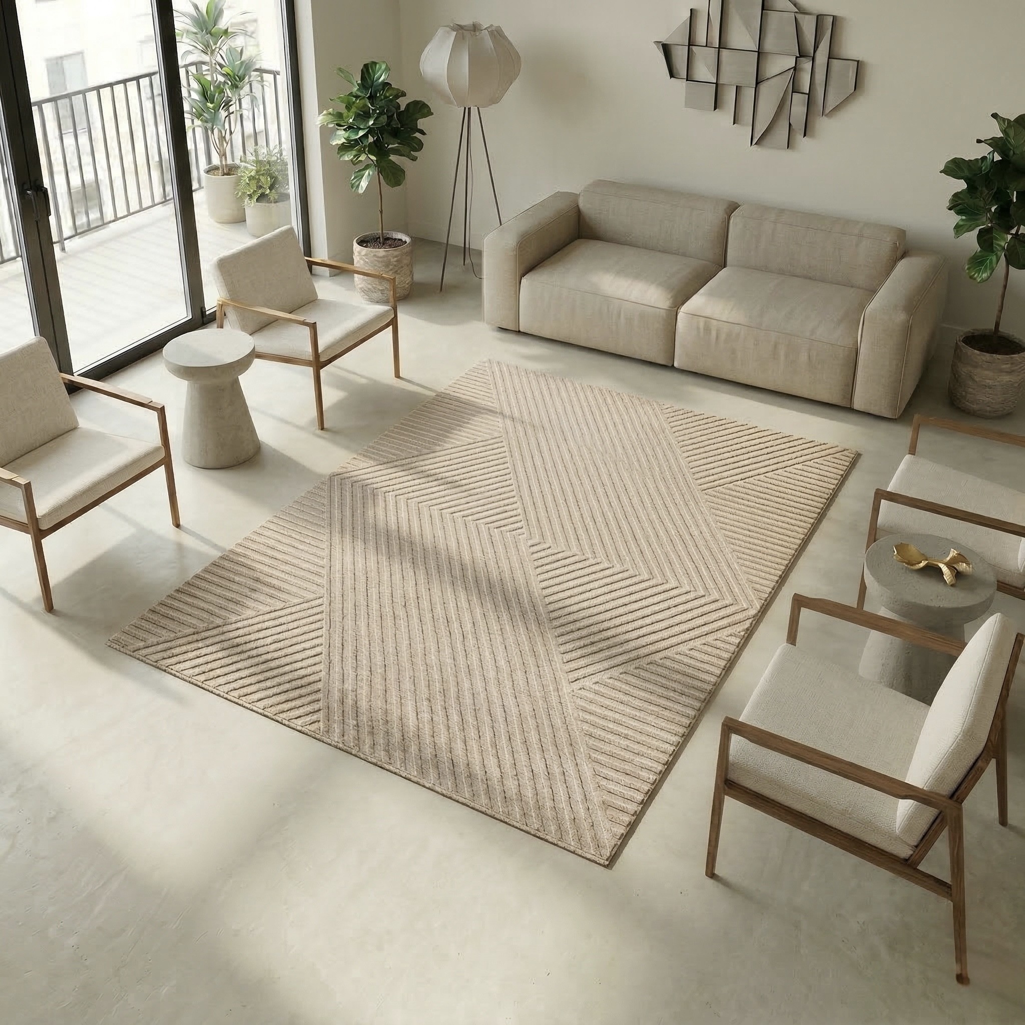 Sehrazat Teppich »Rio 1600« quadratisch 7 mm Höhe