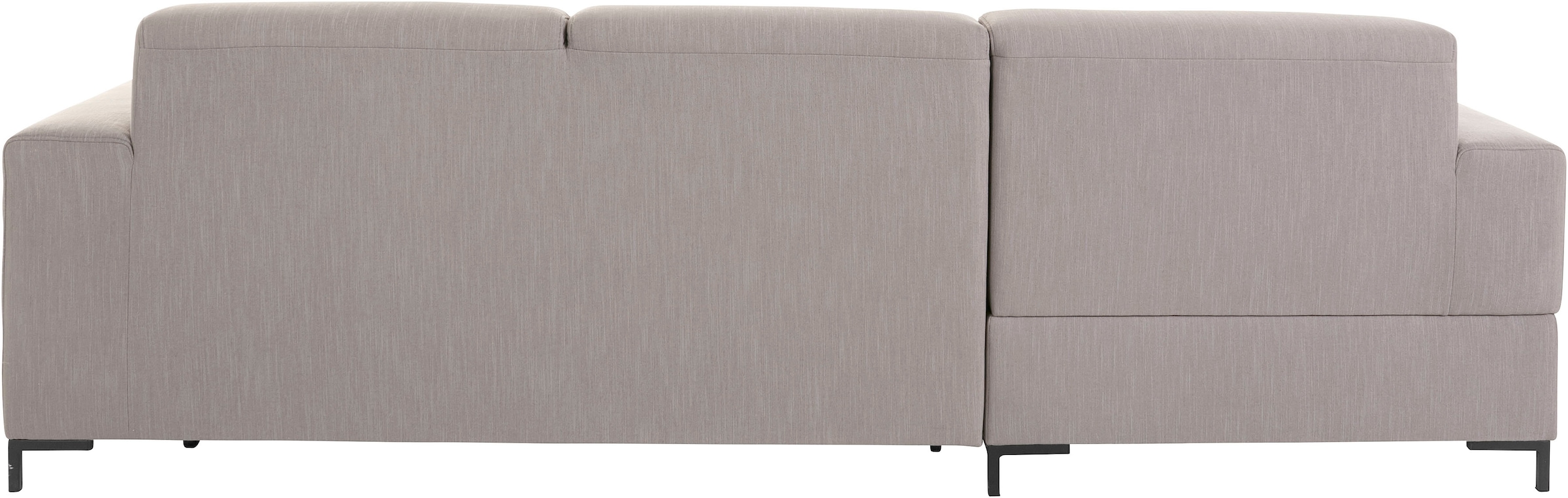 OTTO products Ecksofa »Grazzo, zeitlos & elegant, moderne Sitzheftung, Breite 266cm, L-Form« hochwertige Stoffe aus recyceltem Material, Steppung im Sitzbereich