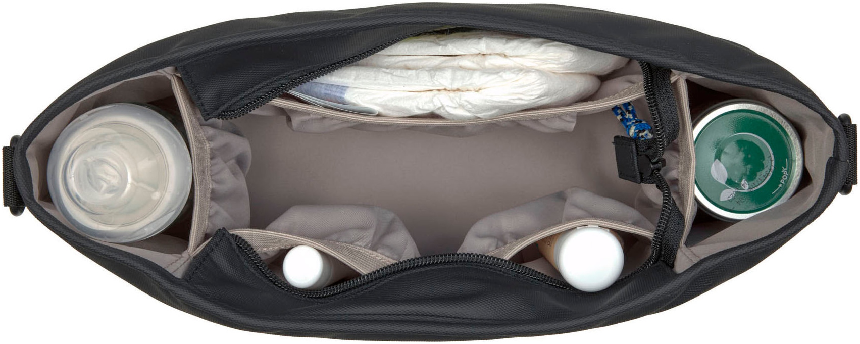 LÄSSIG Kinderwagen-Tasche »Green Label, Buggy Organizer, black«, für Kinderwagen oder Buggy
