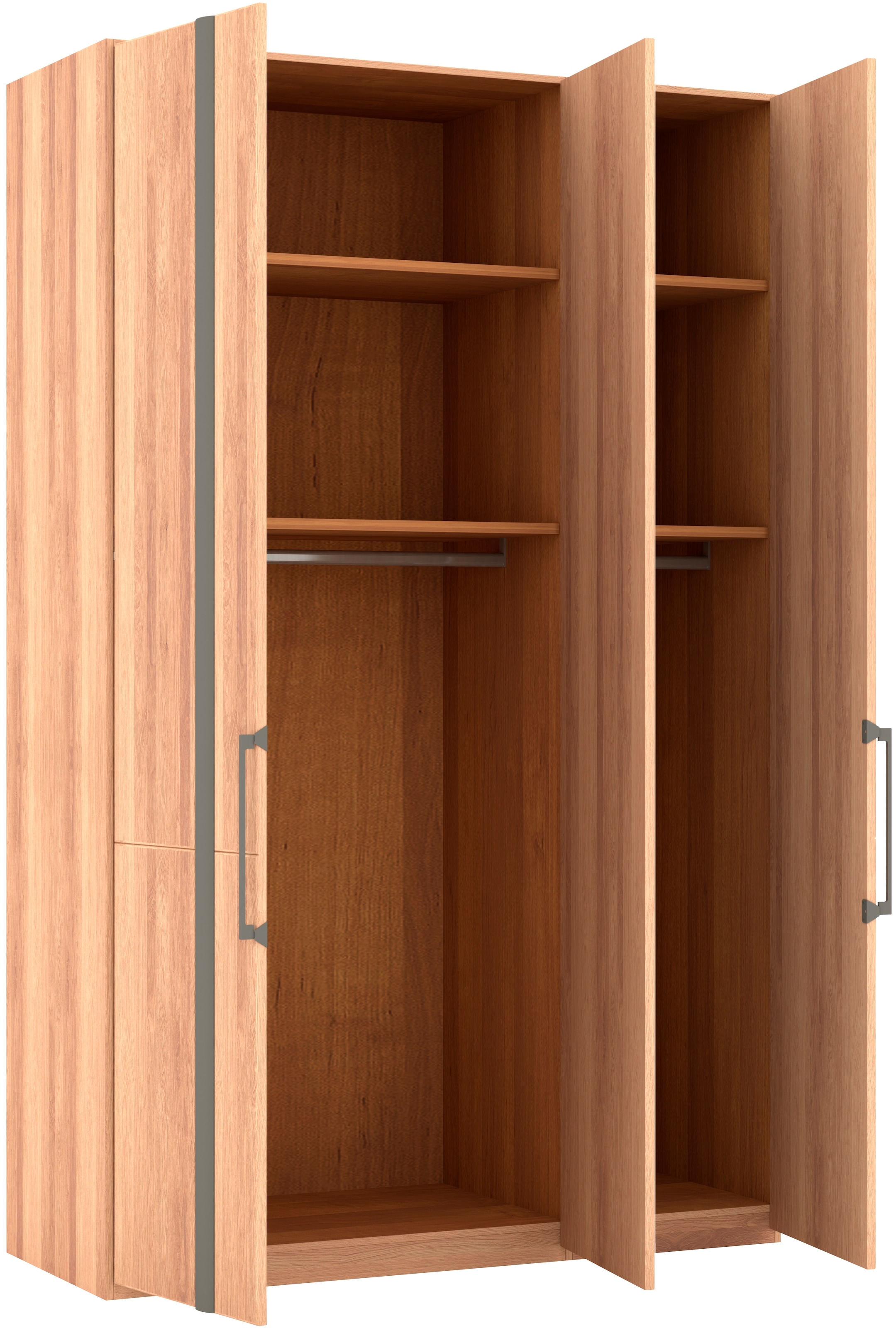 Musterring Drehtürenschrank »Sorrent, Kleiderschrank, Schrank, teilmassiv Eiche«, (mit Türdämpfern, in 5 Breiten & 2 Höhen, extra Böden, MADE IN GERMANY), Türen Eiche massiv oder als Parsol-Bronze-Spiegel, verschiedene Maße
