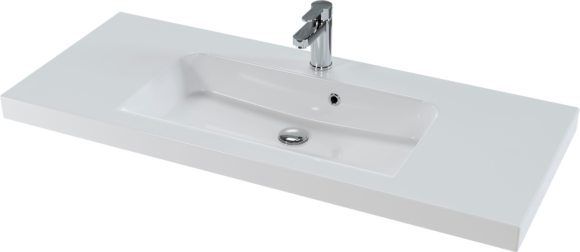 Saphir Badmöbel-Set »Balto 2-teilig Mineralmarmor-Waschtisch mit LED-Spiegel, 123 cm breit«, (2 St.), Waschplatz mit 2 Schubladen, Badschrank inkl. Schubladendämpfer