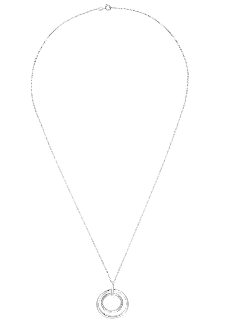 Amor Kette mit Anhänger »Circles, 2022057«, mit Zirkonia (synth.)