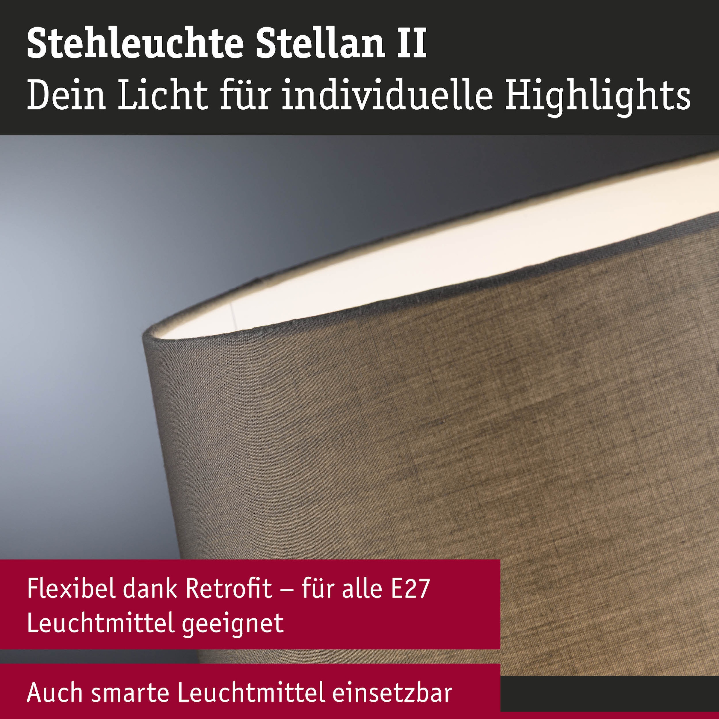 Paulmann Stehlampe »Stellan II max.1x20W E27 230V« E27 1 Stk. Dimmbar