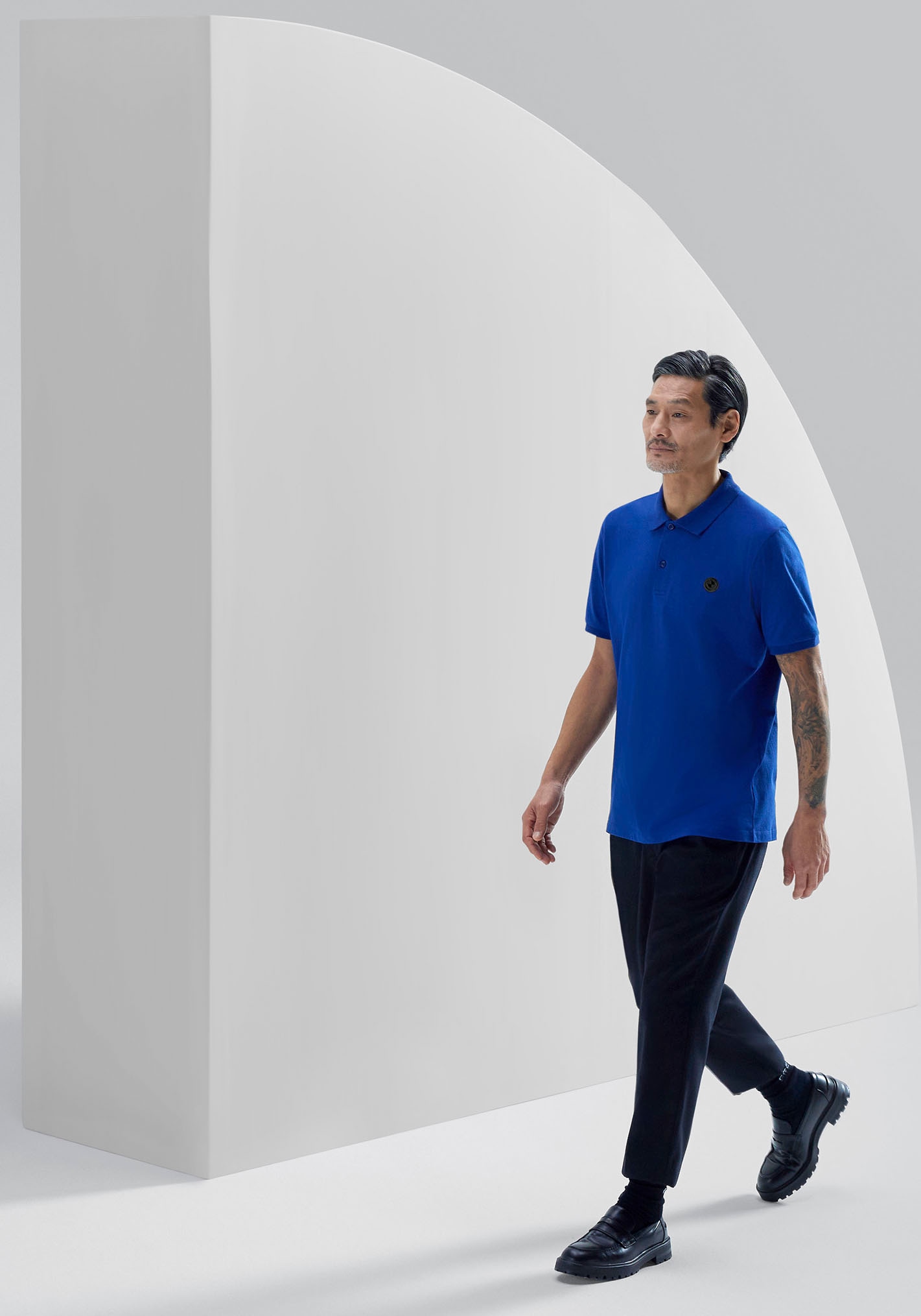 BMW Poloshirt mit Logoprägung auf Brusthöhe