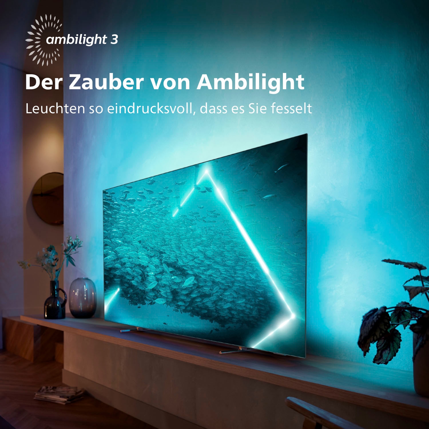 Philips OLED-Fernseher, 164 cm/65 Zoll, 4K Ultra HD, Smart-TV-Android TV