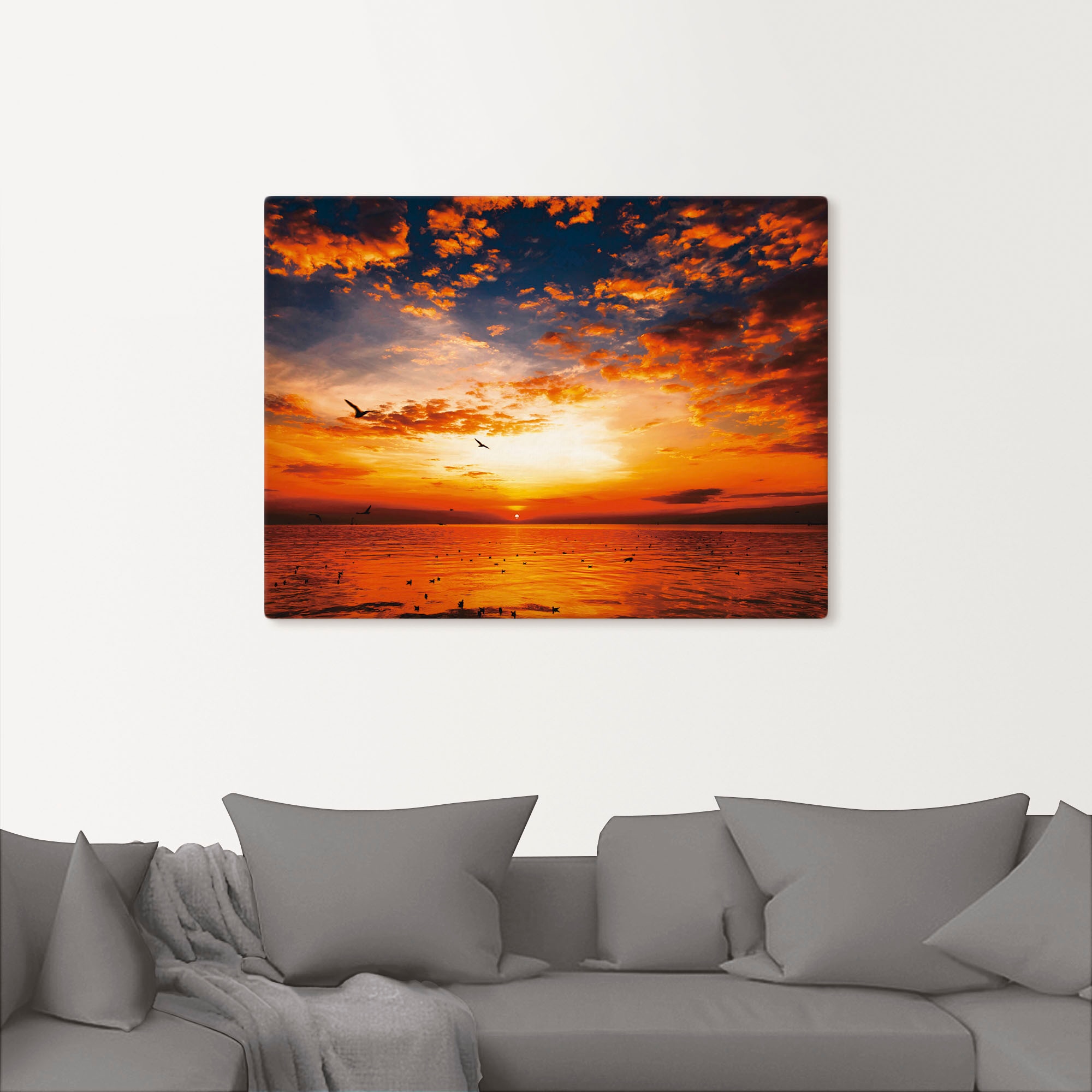 Artland Wandbild "Sonnenuntergang am Strand", Sonnenaufgang & -untergang, ( günstig online kaufen