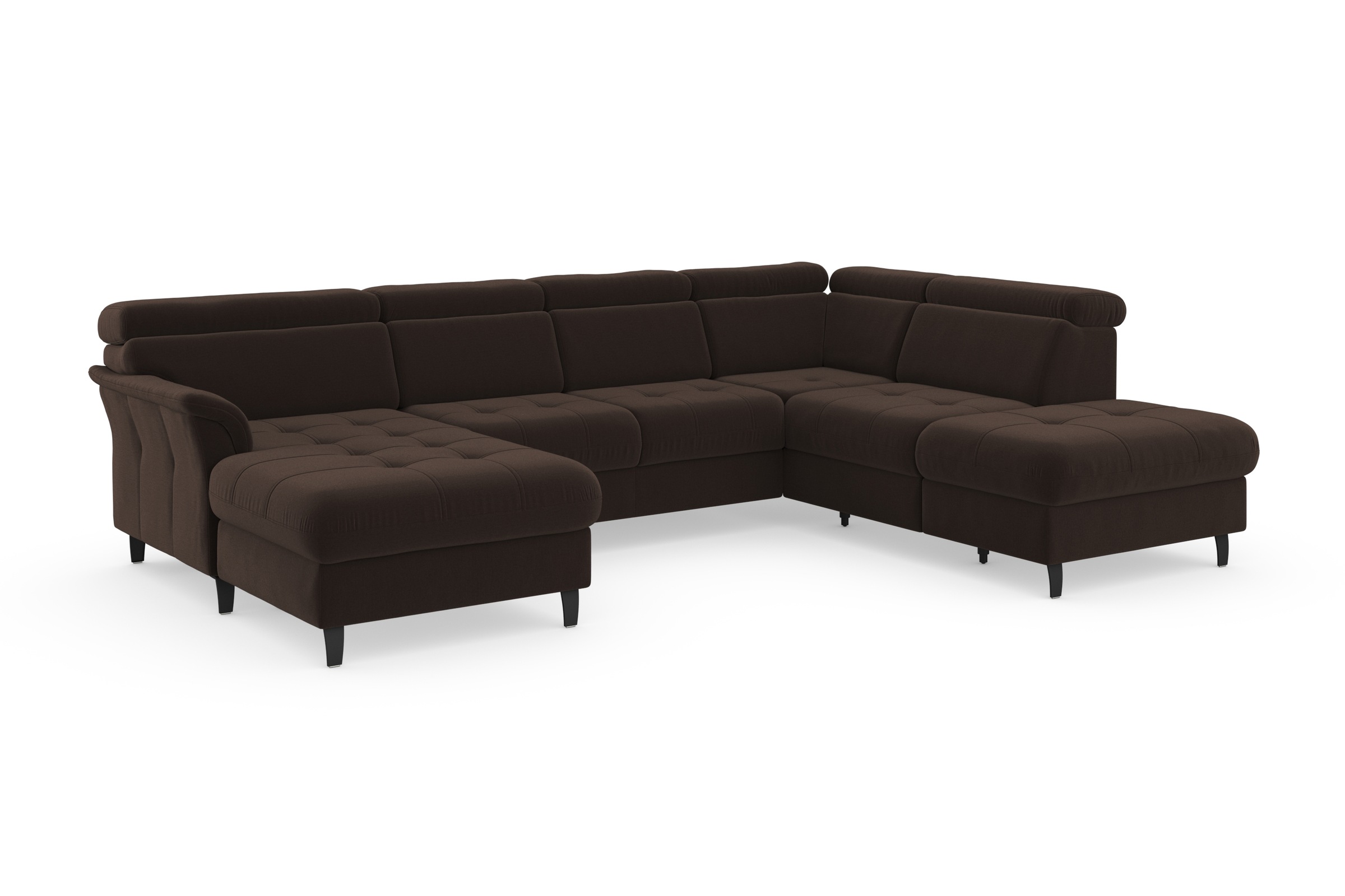 sit&more Wohnlandschaft »Marano U-Form«, inklusive Kopfteilverstellung, wahlweise mit Bettfunktion, Bettkasten