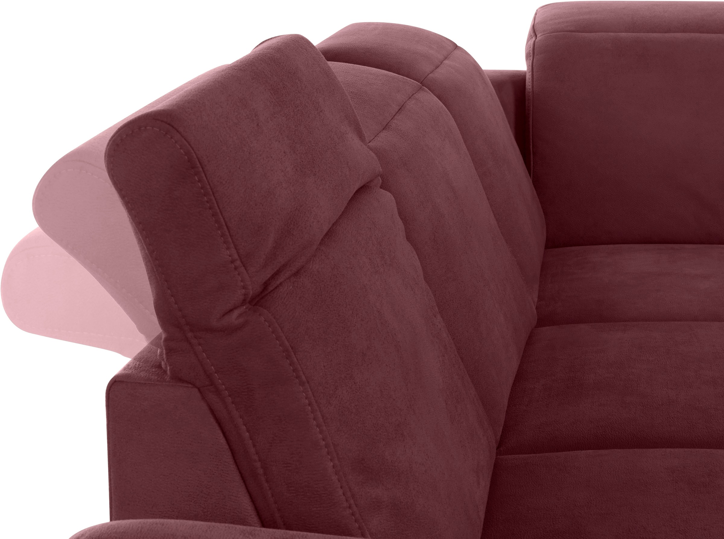 sit&more Ecksofa »Darwin L-Form«, inklusive Federkern, wahlweise mit Kopfteilverstellung, Bettfunktion