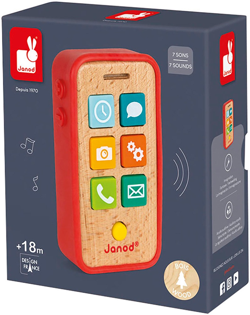 Janod Spiel-Smartphone, mit Soundeffekt