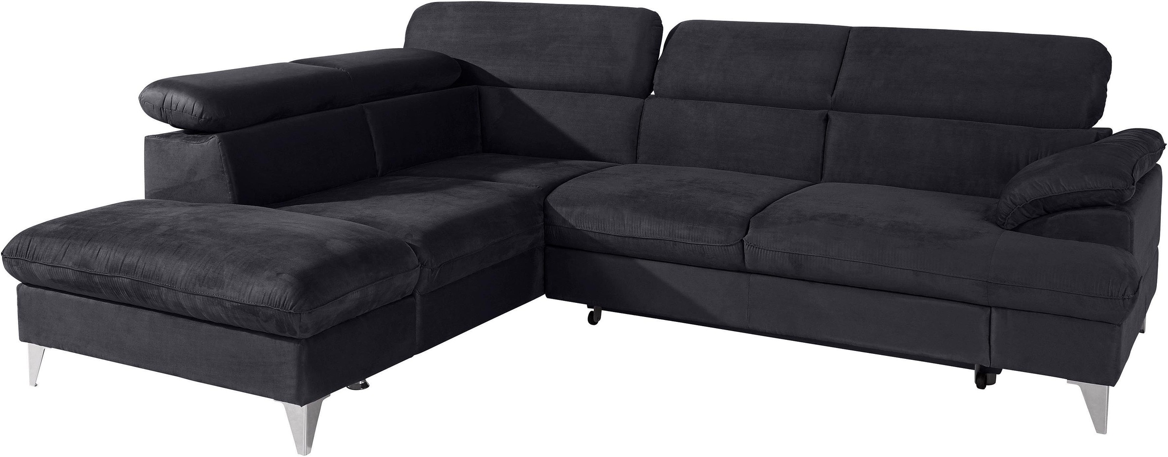 COTTA Polstergarnitur »Caluso L-Form«, Set bestehend aus: Ecksofa mit Kopfteilverstellung & Hocker
