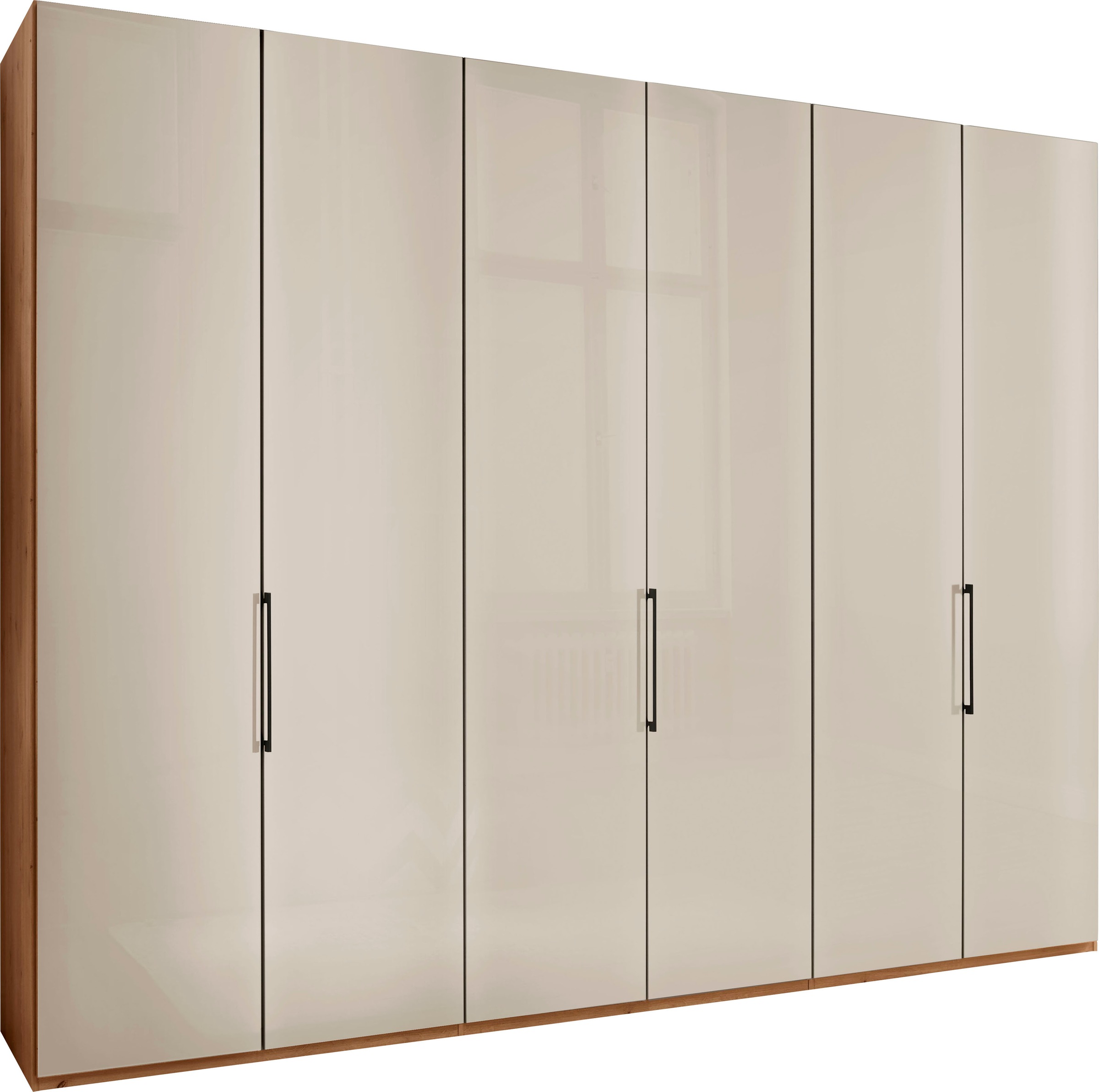 WIEMANN Drehtürenschrank »Monaco, Made in Germany, höhenverstellbare Inneneinteilung«, mit edler Glasfront und hochwertigen Beschläge inkl. Türdämpfung