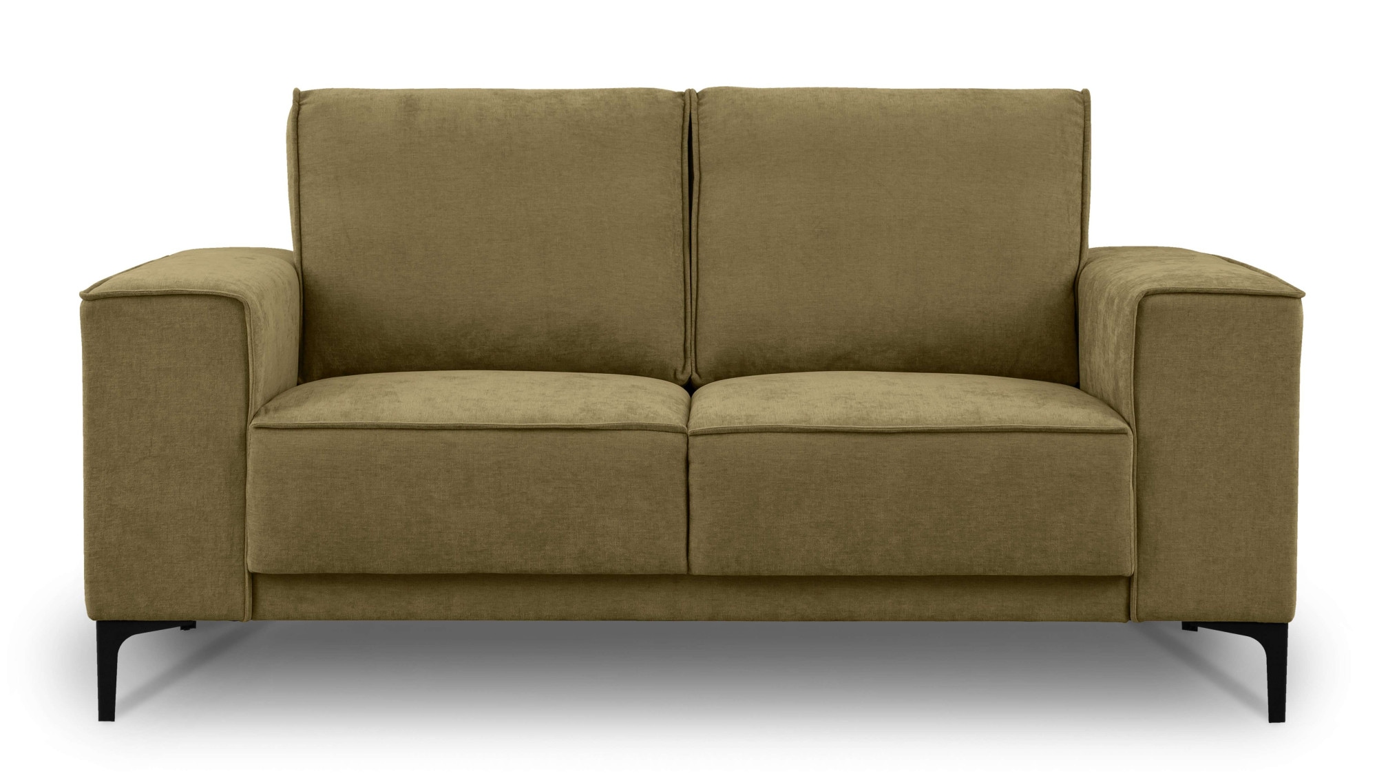 OTTO home 2-Sitzer »Kompaktsofa Oland, Struktur, Flachgewebe, Luxus-Microfaser, Boucle« 164 cm, Wellenunterfederung, Skandi-Design, Metallfüße