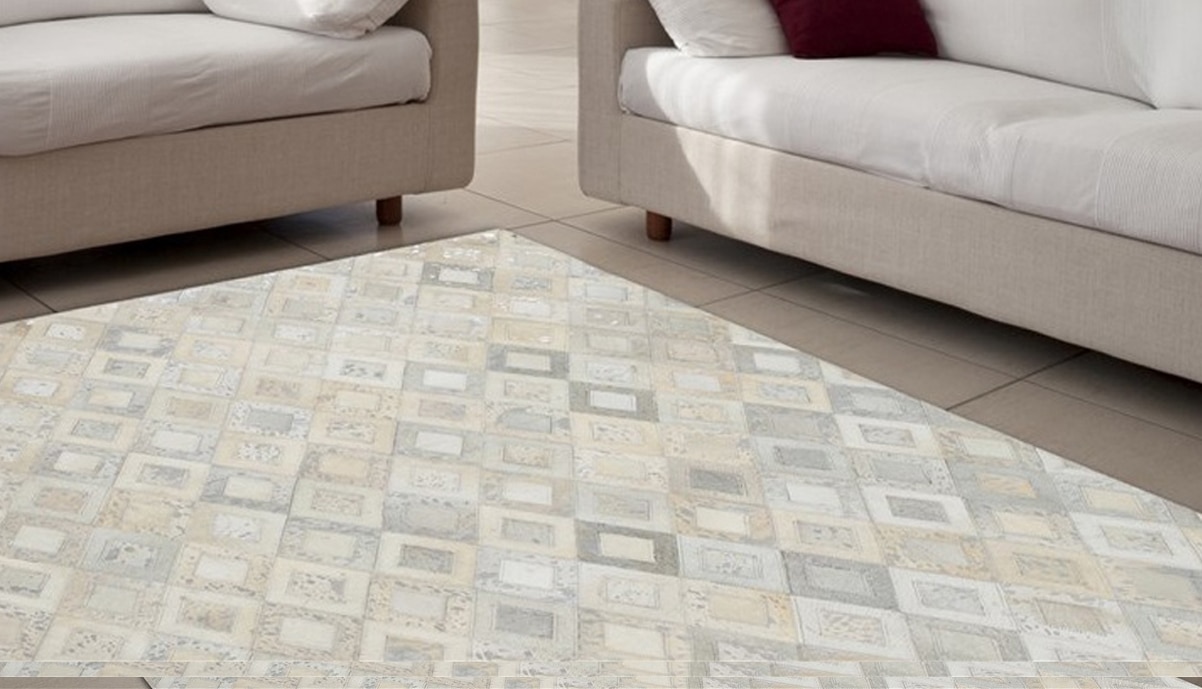 Kayoom Teppich »Spark 110« rechteckig 8 mm Höhe 100% Leder, metallische Eff günstig online kaufen