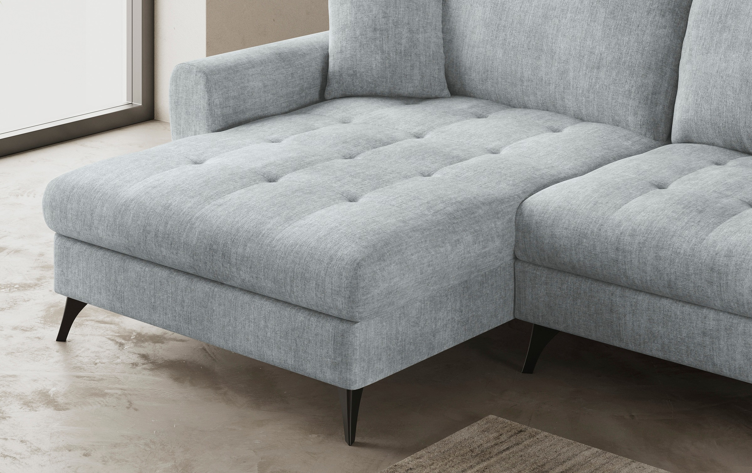 Mr. Couch Ecksofa »Blackburn II L-Form«, Wahlweise mit Kaltschaumpolsterung bis 140 kg belastbar