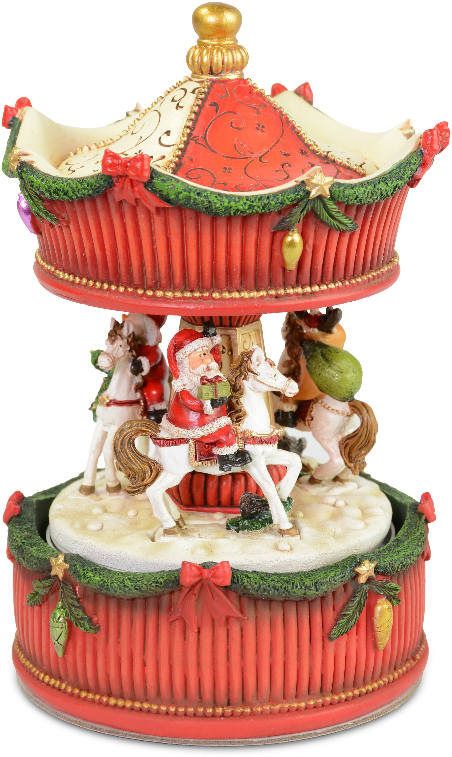 RIFFELMACHER & WEINBERGER Weihnachtsfigur »Karussell, Weihnachtsdeko«, mit Melodie "Stille Nacht, Heilige Nacht", drehend, Höhe ca. 17 cm