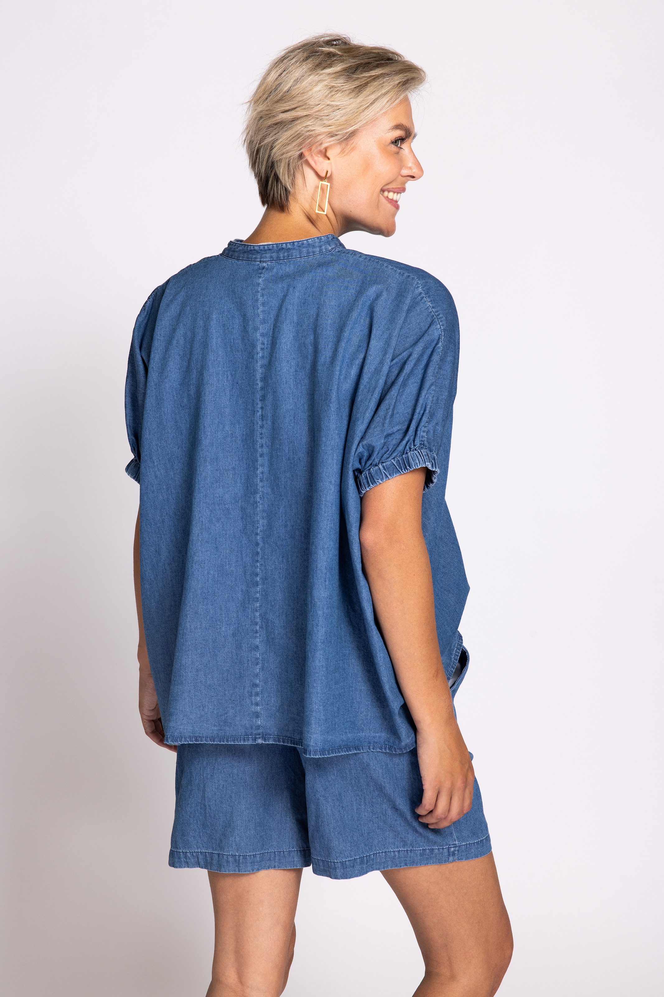 Zhrill Blusenshirt »PARA«, Denim-Look, mit Knopfleiste