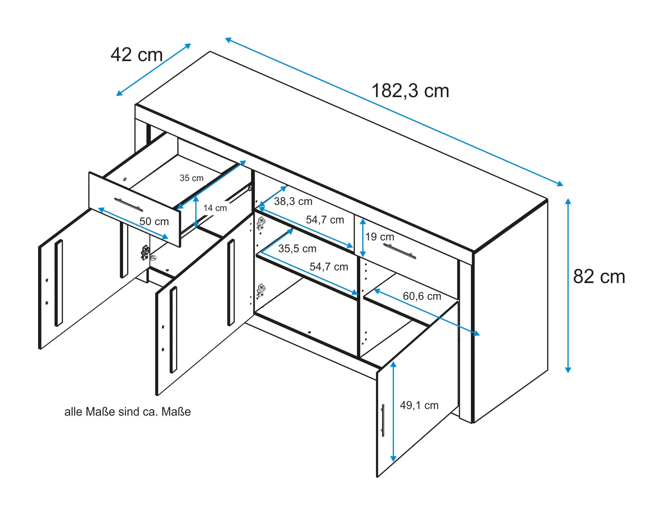 VOGL Möbelfabrik Sideboard »Toronto«