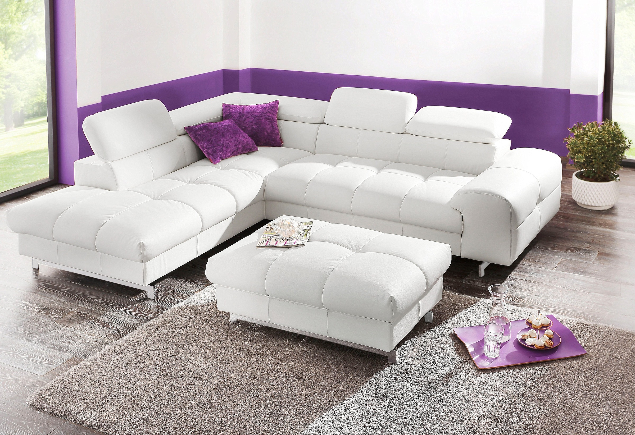 COTTA Polstergarnitur »Chef L-Form«, (Set), Set bestehend aus: Ecksofa mit günstig online kaufen