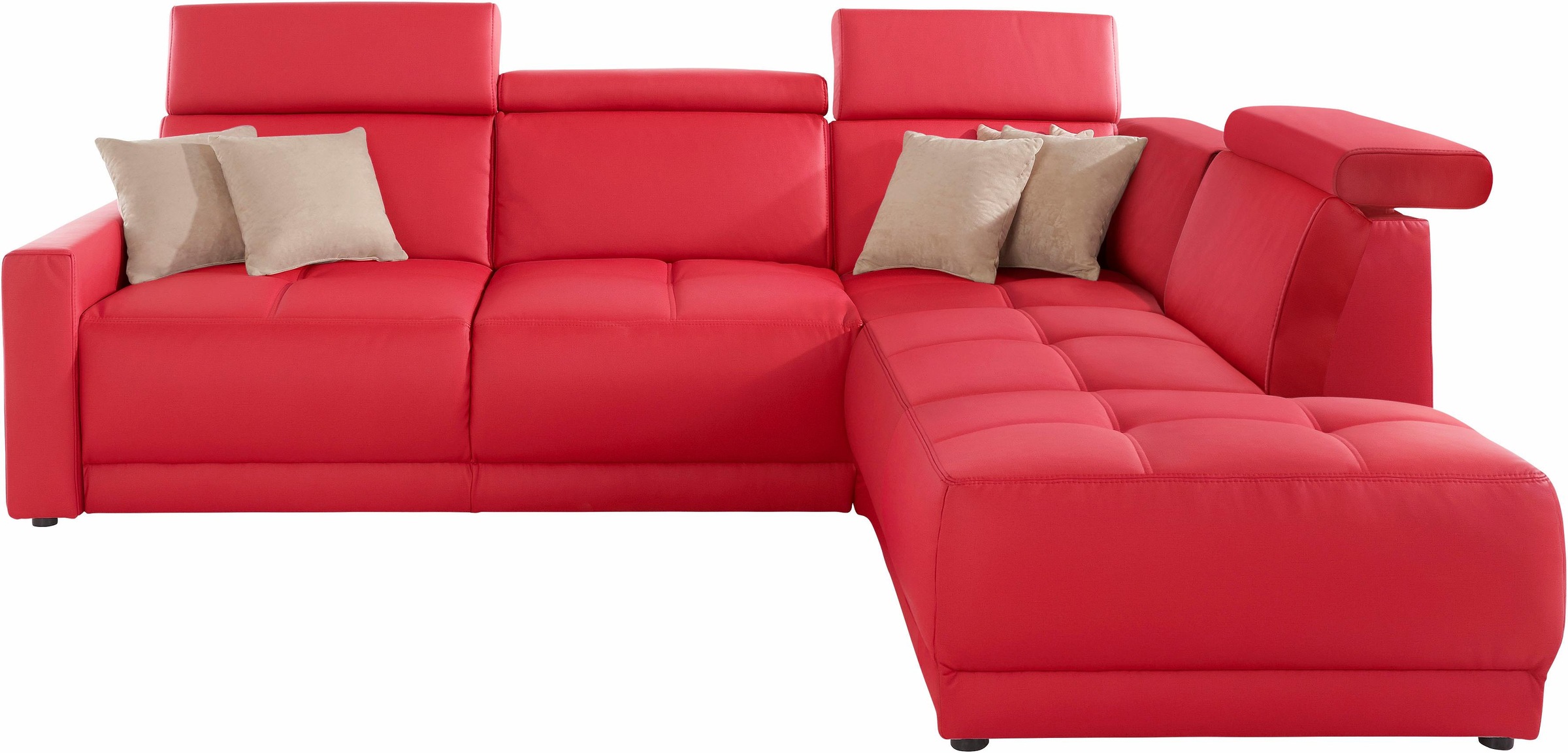 DOMO collection Ecksofa »Ava, moderne Sitzheftung mit toller Doppelnaht, ko günstig online kaufen