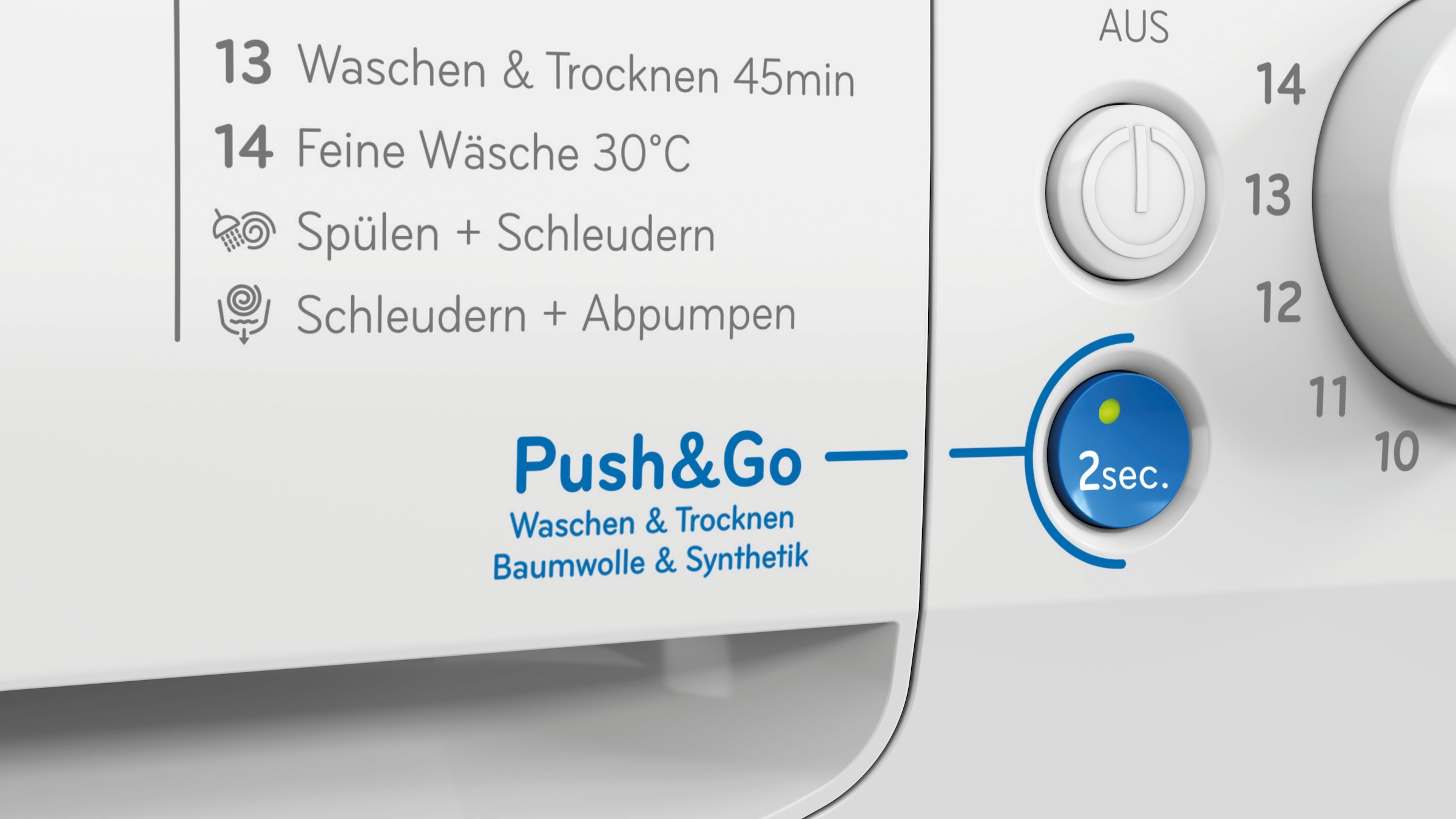 Privileg Waschtrockner »PWWTV X 86140 C«, Kurz 45' – bei voller Beladung