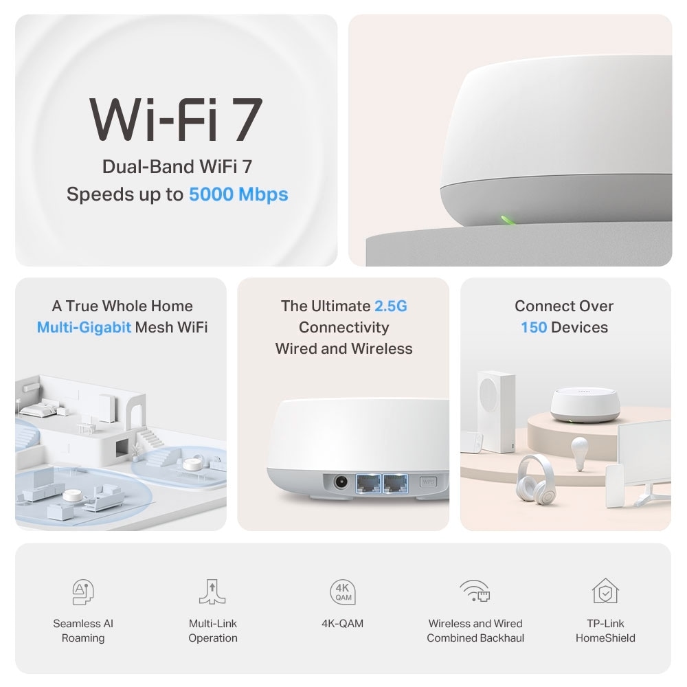 TP-Link Access Point »Deco BE25(2-pack) BE3600 Whole Home Mesh Wi-Fi 7 System«
