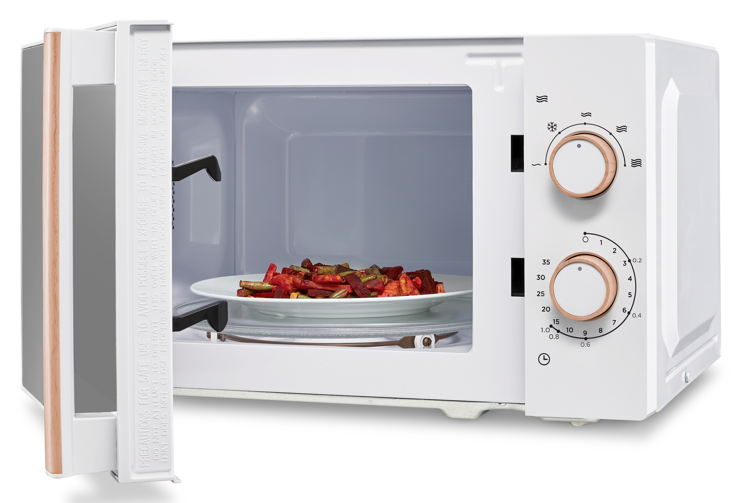Medion® Mikrowelle »MD 10596, Timerfunktion, 20 L Kapazität, Auftaufunktion«, Mikrowelle, 700 W, Auftaufunktion, Holzoptik