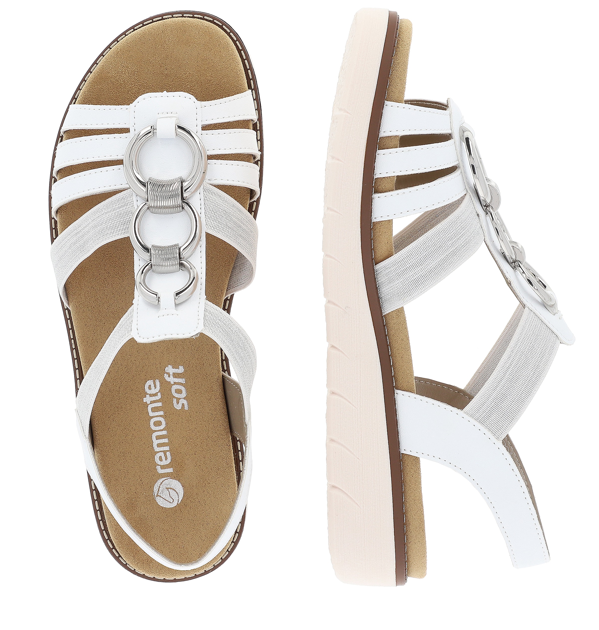 Remonte Sandale  , Sommerschuh, Sandalette, Keilabsatz, mit praktischen Gummizügen