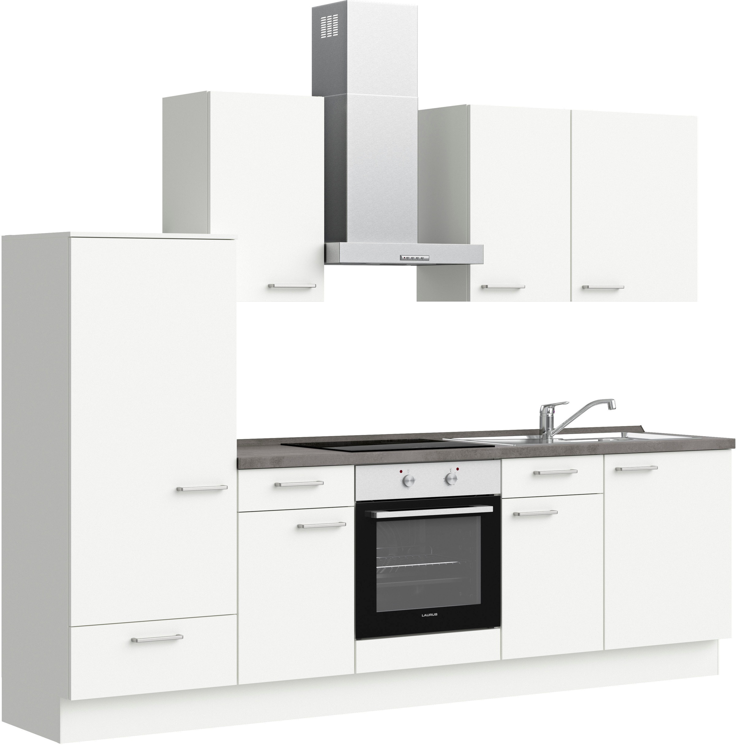 nobilia® Küchenzeile »"Touch I"«, vormontiert, Ausrichtung wählbar, Breite 270 cm, wahlw. mit E-Geräten