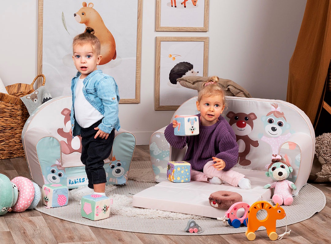 Knorrtoys® Sofa »Babies and the bear«, für Kinder; Made in Europe