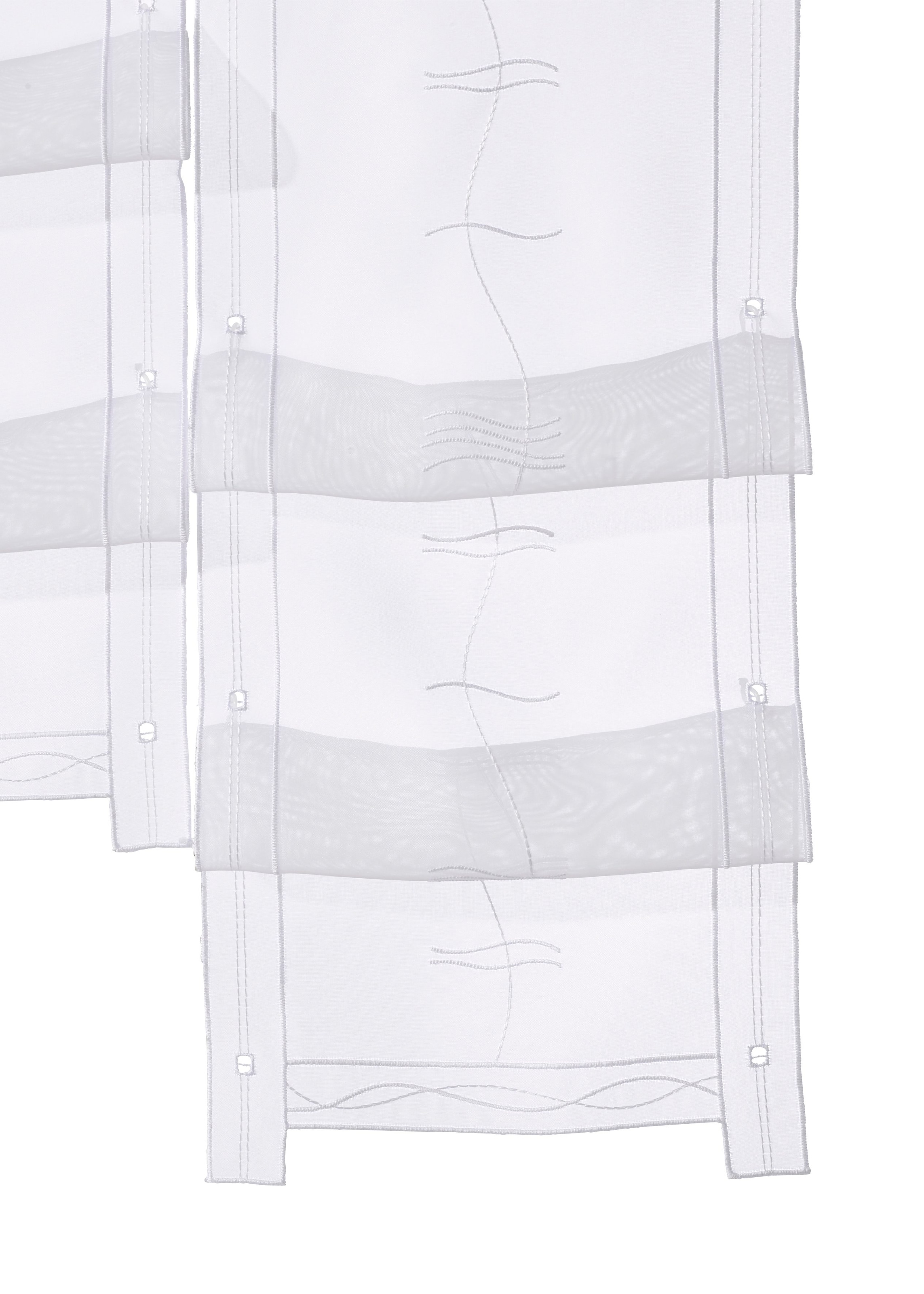 Weckbrodt Scheibengardine »Selina«, (1 St.), Hochraff, Gardine, Voile, echte Stickerei, transparent, Store