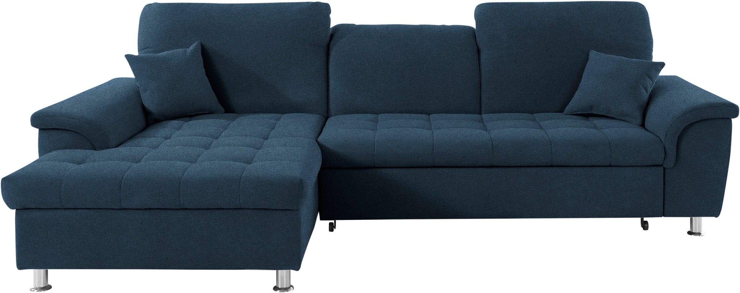 DOMO collection Ecksofa »Franzi, zeitlos und elegant, moderne Sitzheftung, günstig online kaufen