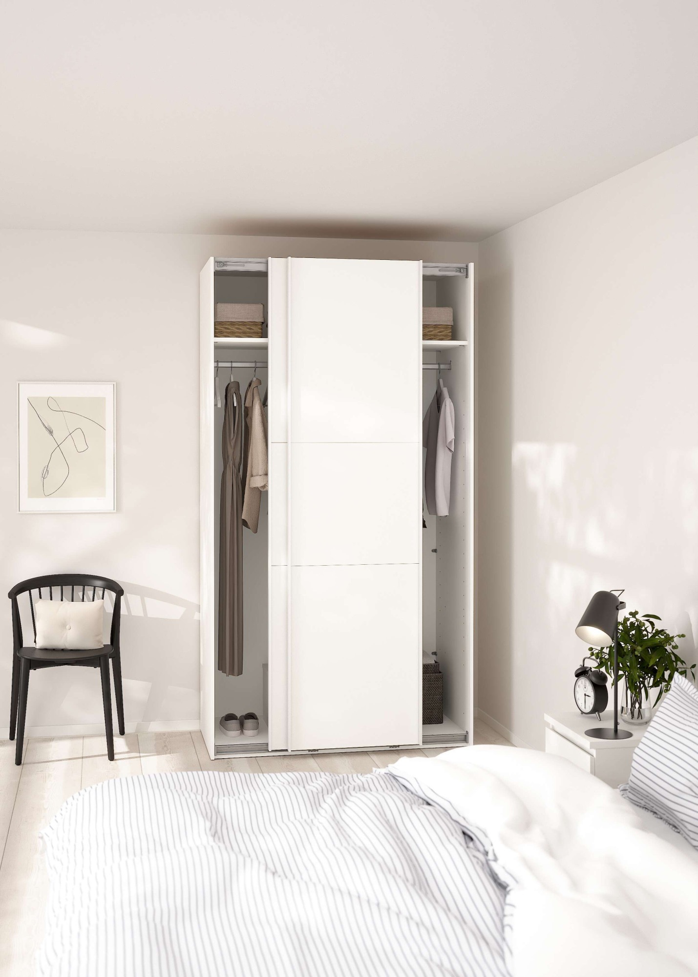 Home affaire Schwebetürenschrank »Como, Kleiderschrank, Schlafzimmerschrank« 10 Schwebetüren, Kleiderstange, Einlegeboden (Breite 118,5/178,5/244)